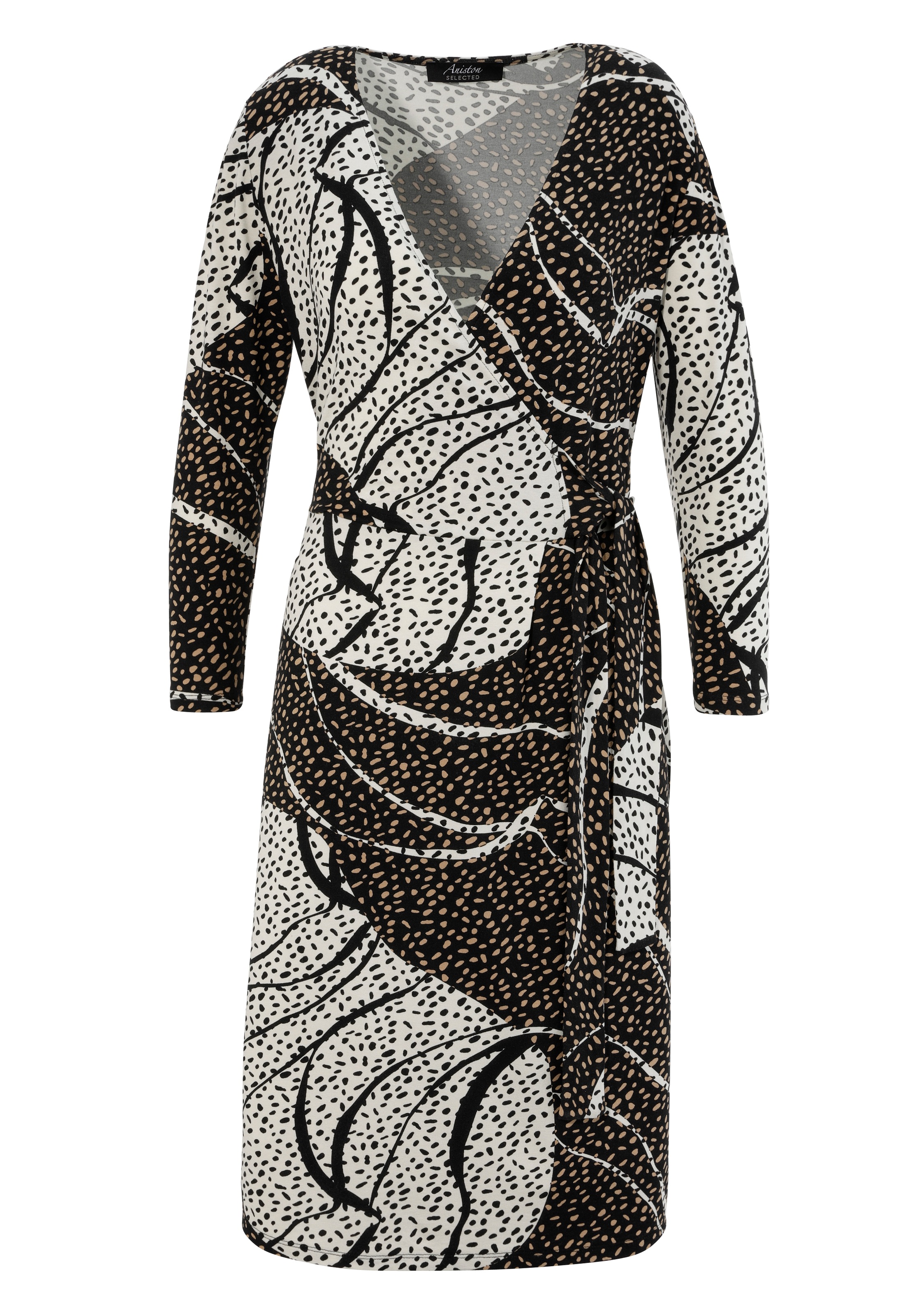| trendy bestellen Aniston Allover-Muster für mit Jerseykleid, SELECTED BAUR
