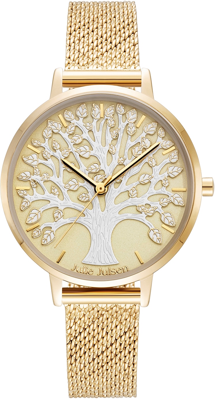 Quarzuhr »Tree of Life Gold, JJW1277YGME«, Armbanduhr, Damenuhr, Lebensbaum,...