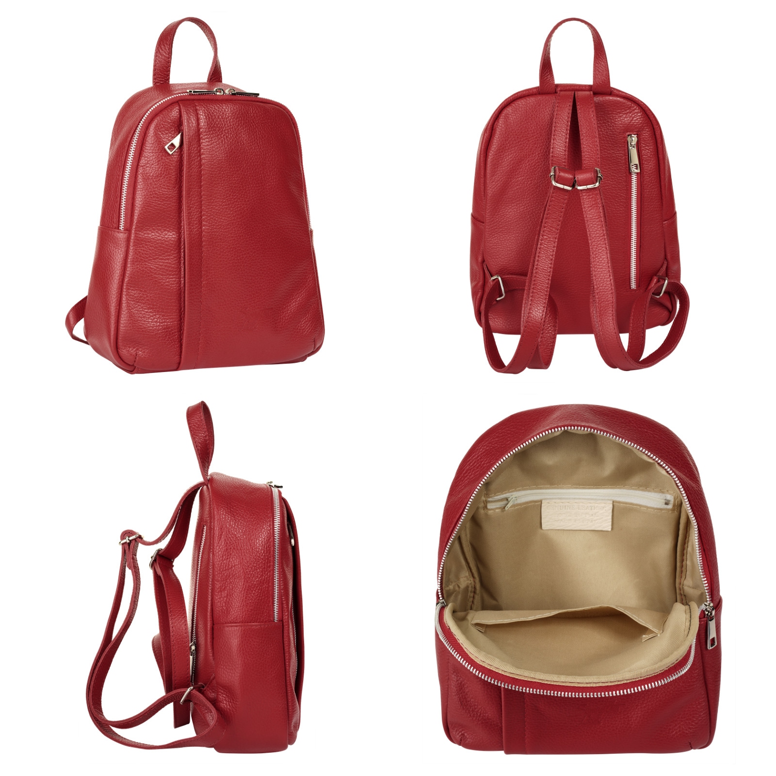 Samantha Look Cityrucksack, Echt Leder, Made in Italy