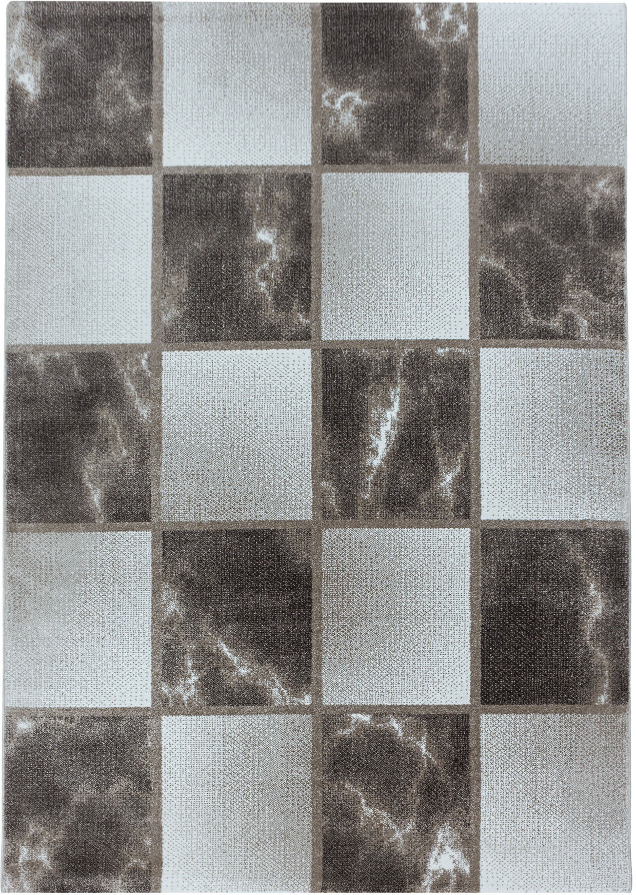 Thumbnail - Ayyildiz Teppiche Teppich "OTTAWA 4201" rechteckig 8 mm Höhe Karo Muster, Kurzflor, Wohnzimmer