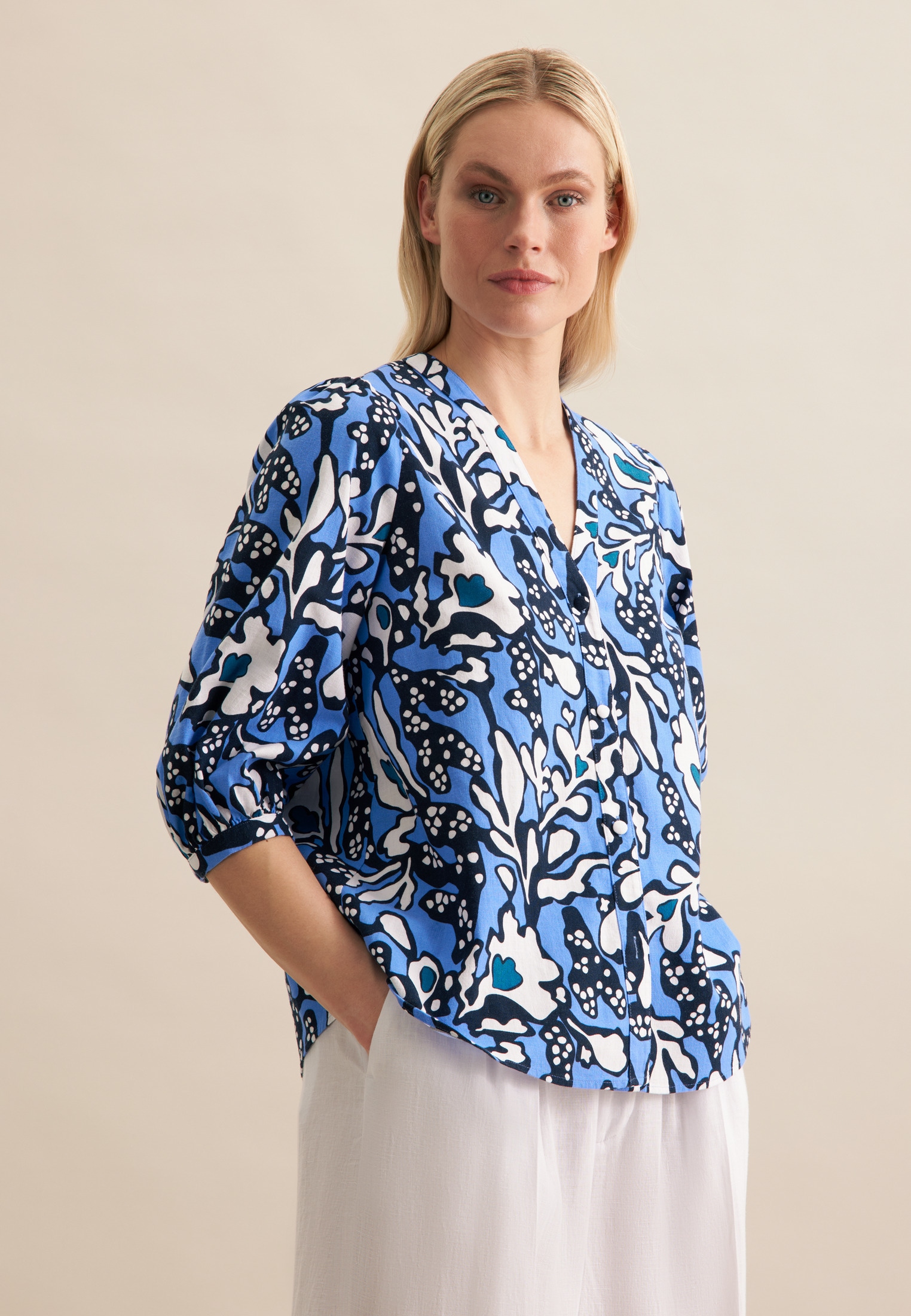 seidensticker Klassische Bluse "Schwarze Rose", Tunika Druck günstig online kaufen