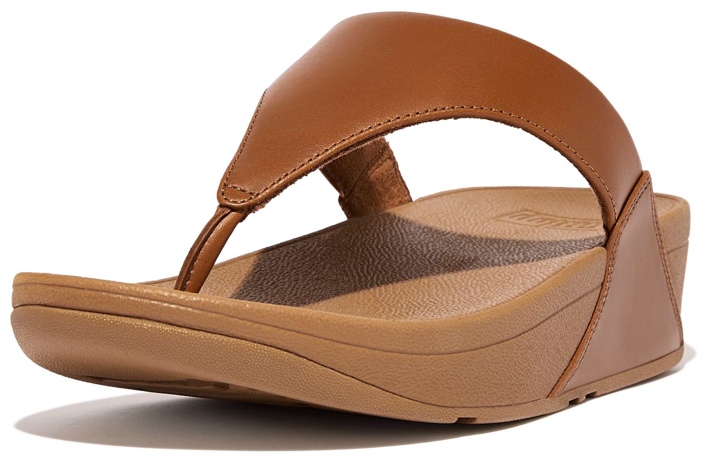 Fitflop Dianette »LULU LEATHER TOEPOST«, Pool Slides, Pantolette, Badeschuh mit Keilabsatz