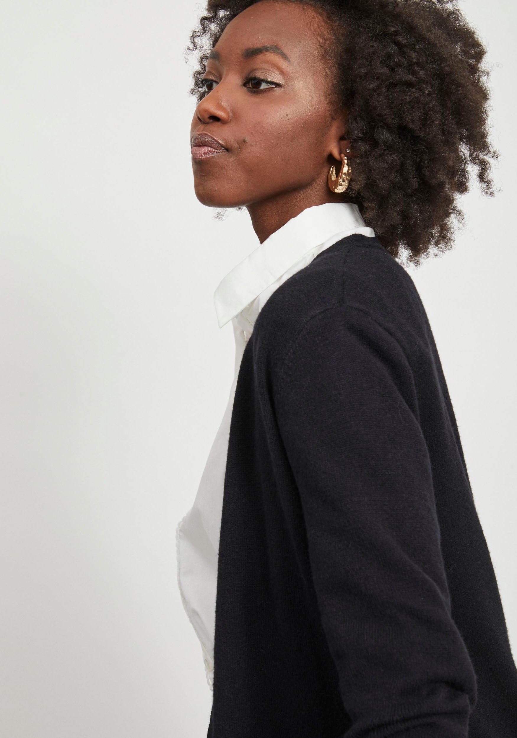 Vila Cardigan Ril Open Black M Femme 4