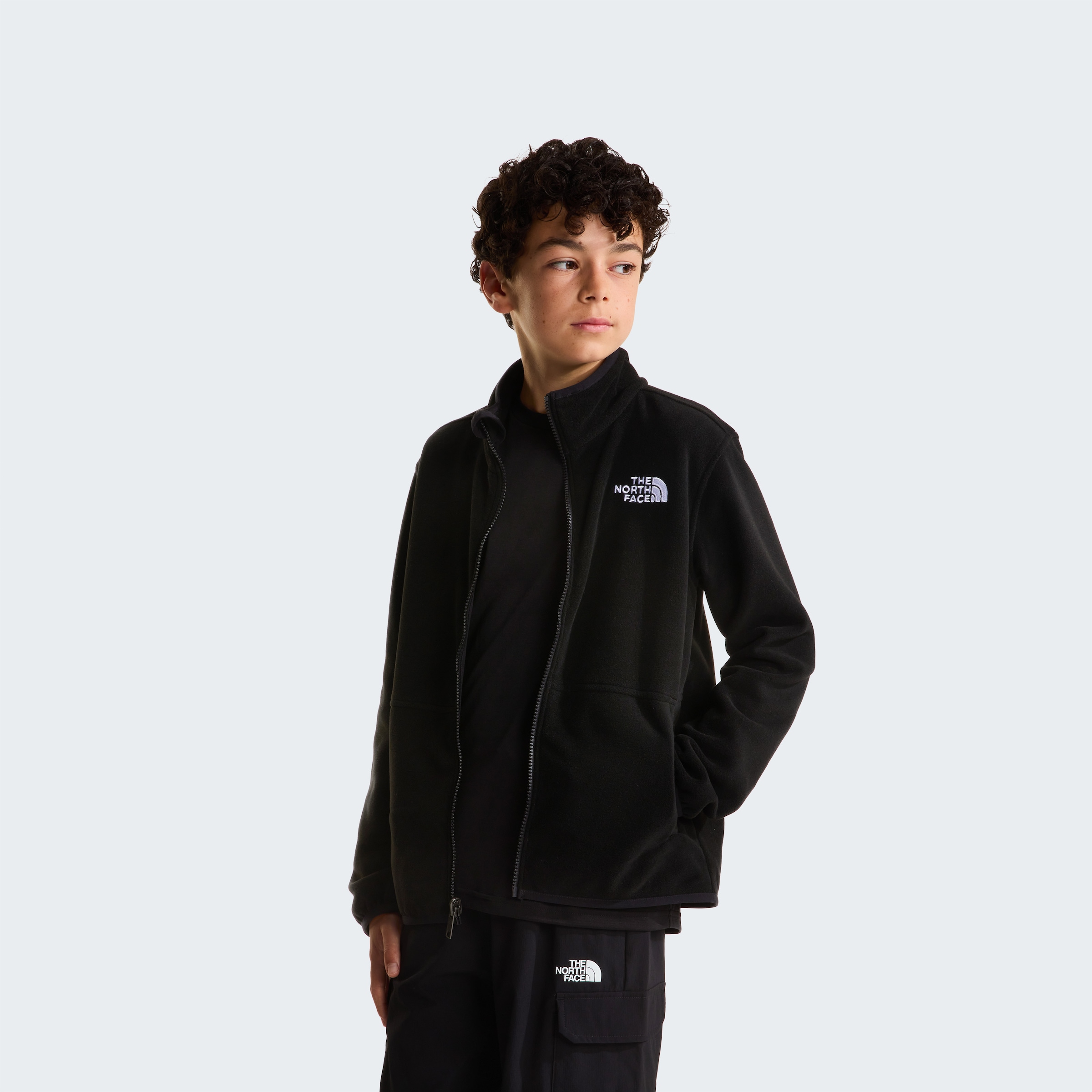 The North Face Fleecejacke »TEEN GLACIER FZ ZIP IN JACKET« mit Zip-In-Funktion, weiches Material, aus Polyester, normaler Schnitt