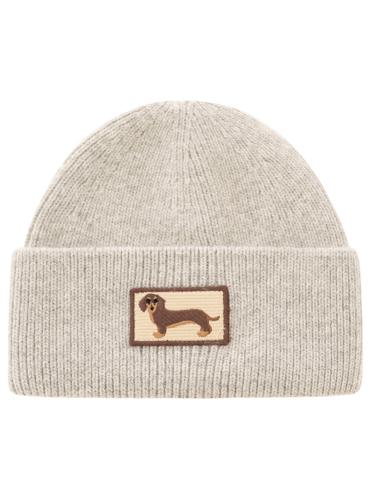 Zwillingsherz Beanie ""Dog Patch"" mit süßem Dackelmotiv und Wollanteil günstig online kaufen