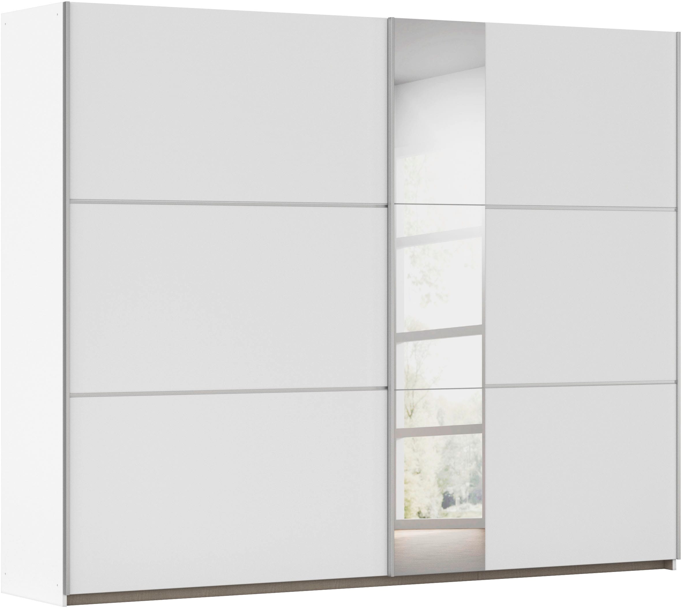 OTTO home Kleiderschrank "Mehrzweckschrank Aktenschrank Möbel Mietswohnung TOPSELLER ASTANA" 3 Ausstattungen BASIC/CLASSIC/PREMIUM (inkl. SOFT-CLOSE-FUNKTION), mit 3 Spiegelelementen, Metallgriffleisten alufarbig MADE IN GERMANY