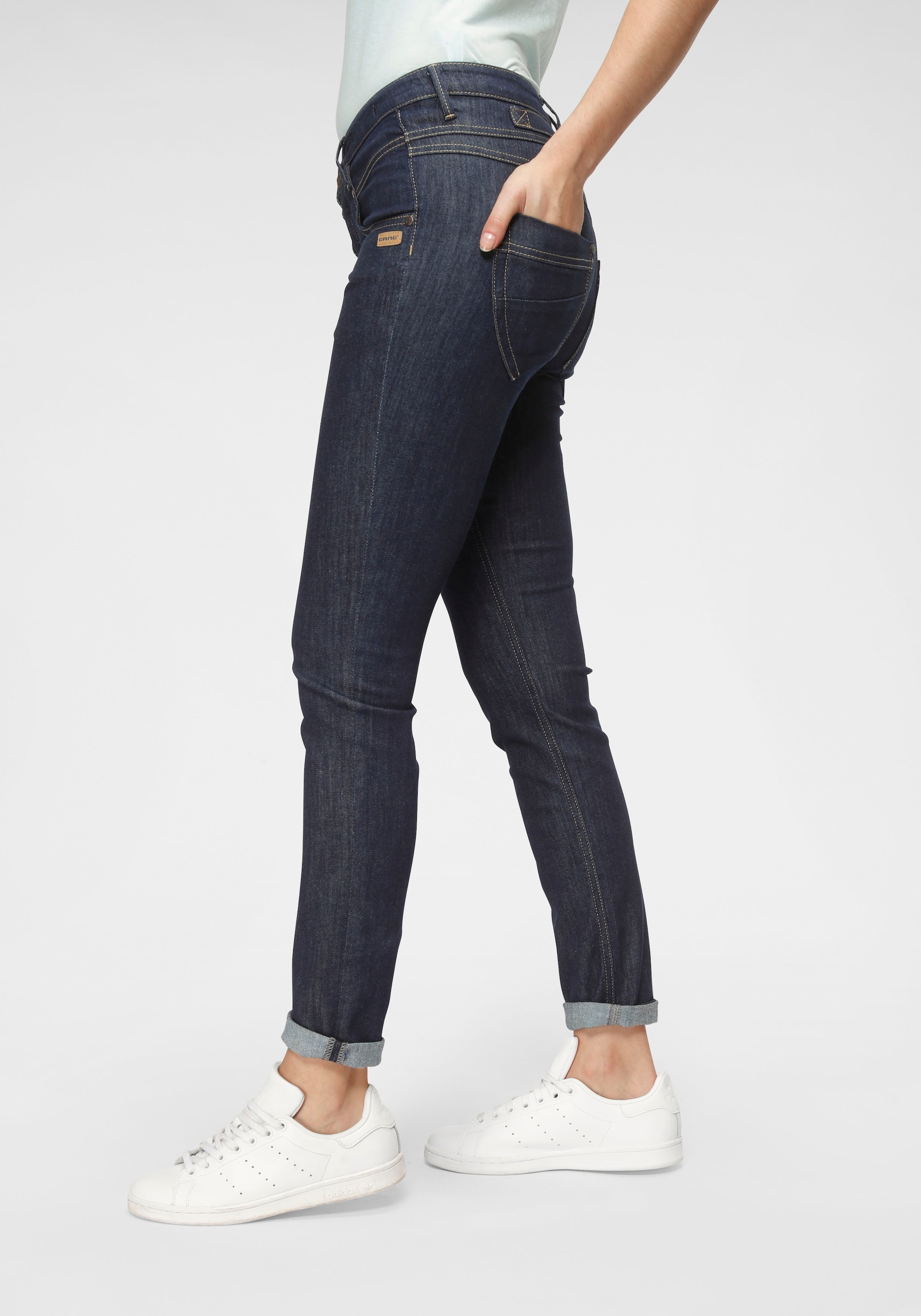 GANG Skinny-fit-Jeans »94MEDINA«, mit stylischer halb offener Knopfleiste