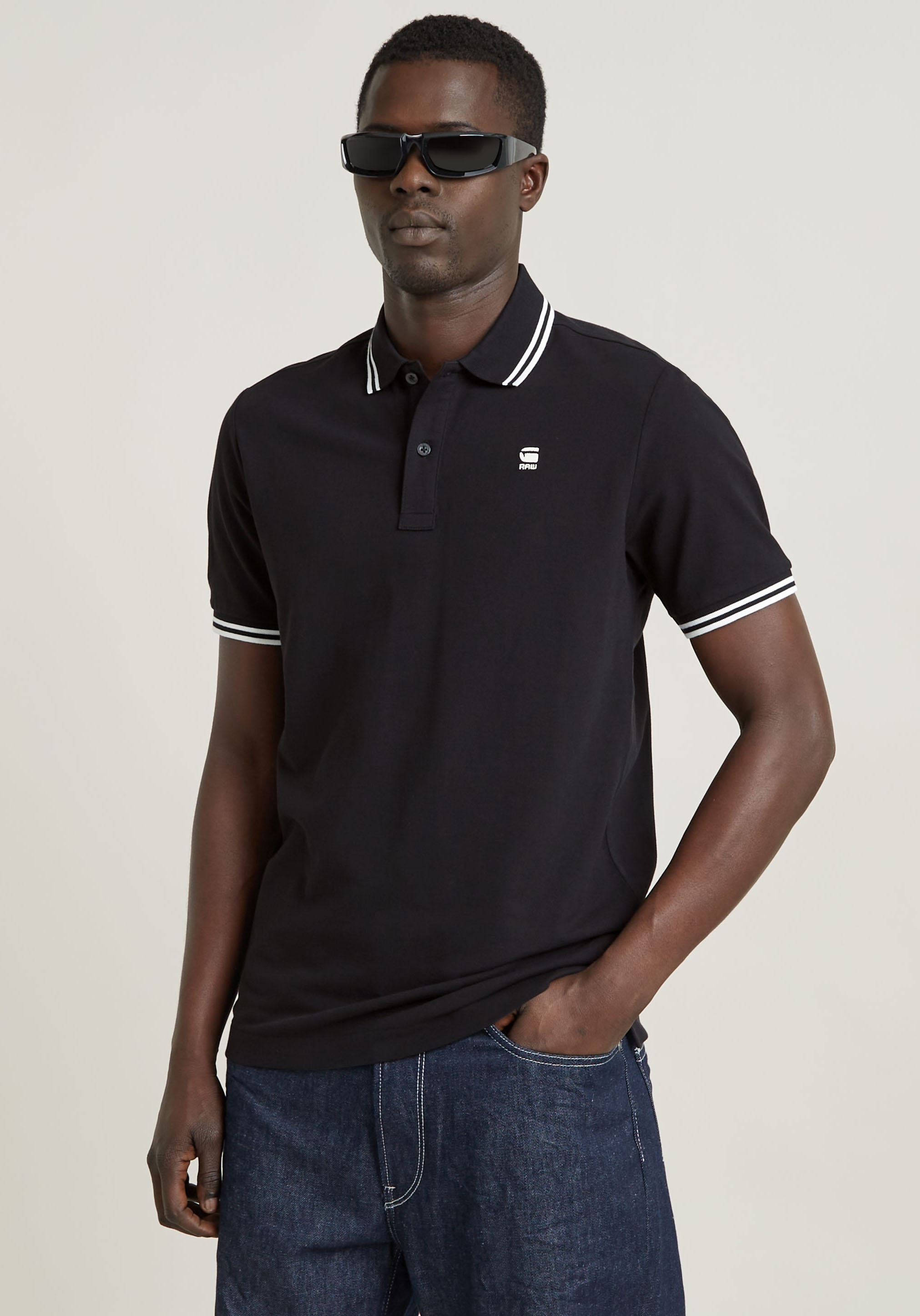 G-STAR Poloshirt "Poloshirt Dunda slim stripe" in Kurzarm-Form günstig online kaufen