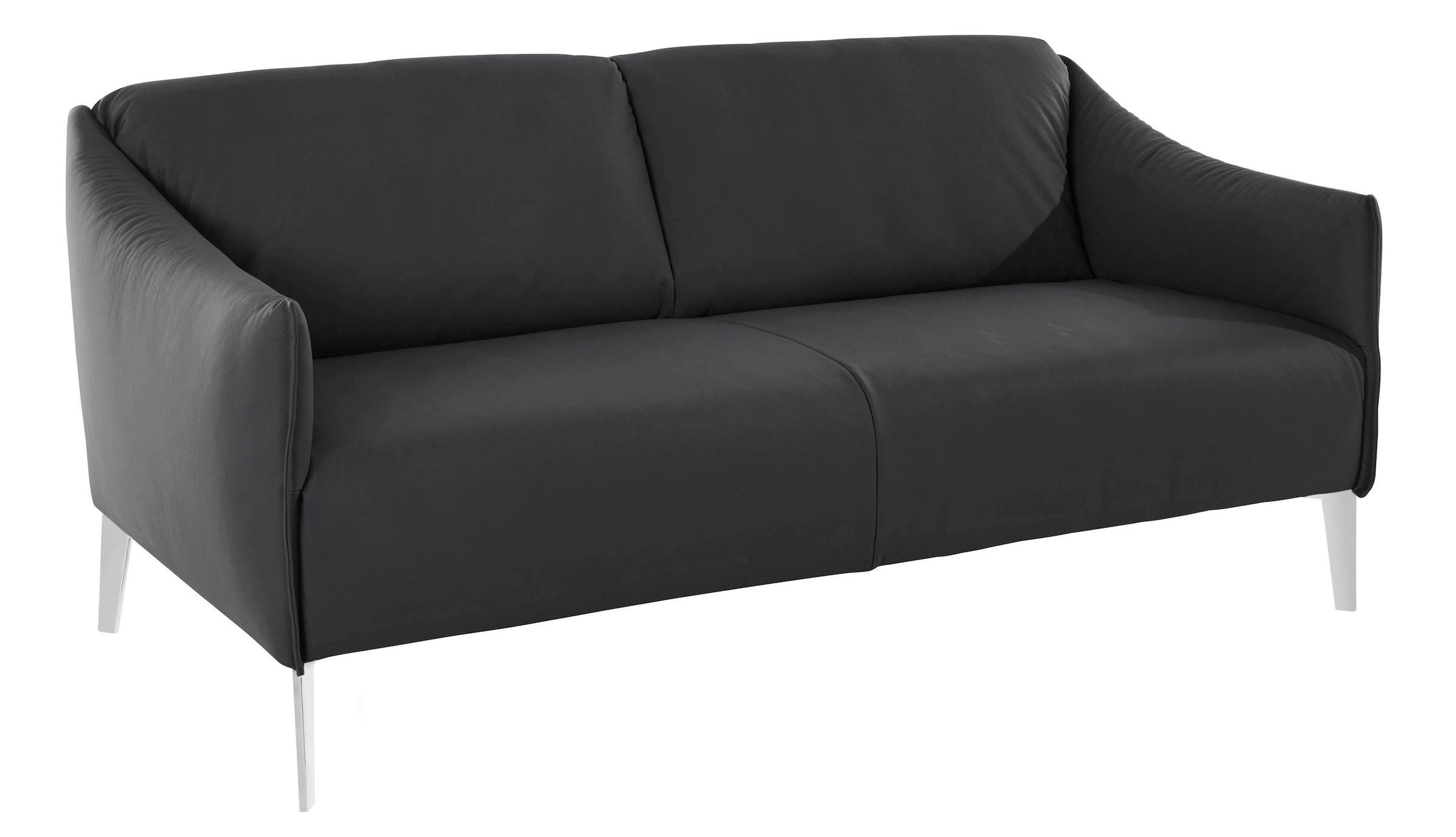 W.SCHILLIG 2,5-Sitzer "sally Designsofa mit schmalen Armlehnen, bequem und elegant" mit Metall-Winkelfüßen in Chrom glänzend, Breite 174 cm