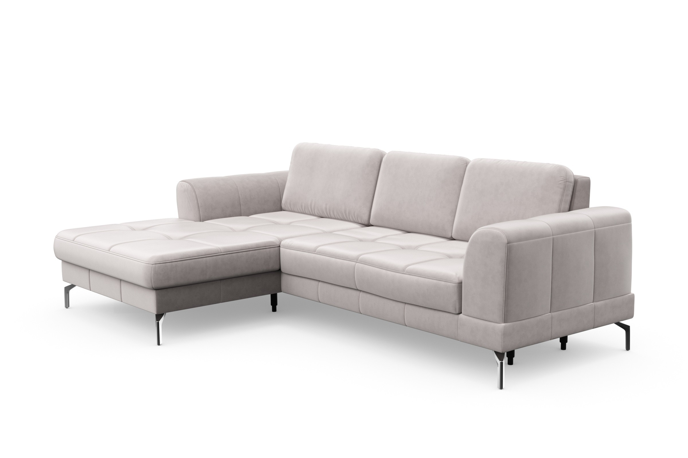 sit&more Ecksofa »Bendigo L-Form«, inklusive Sitztiefenverstellung, Bodenfreiheit 15 cm, 2 Fußfarben