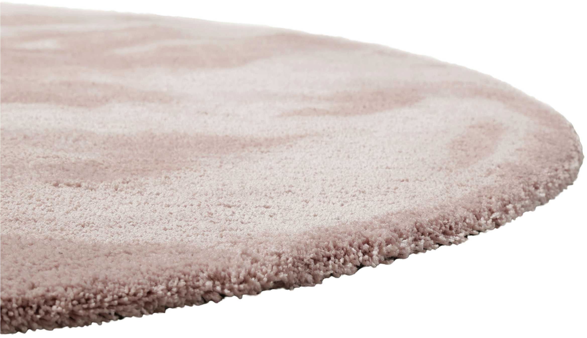 Homie Living Teppich »Pisa«, rund, 25 mm Höhe, Hochflor, Microfaser, uni, weich, Shaggy, Wohnzimmer, Schlafzimmer