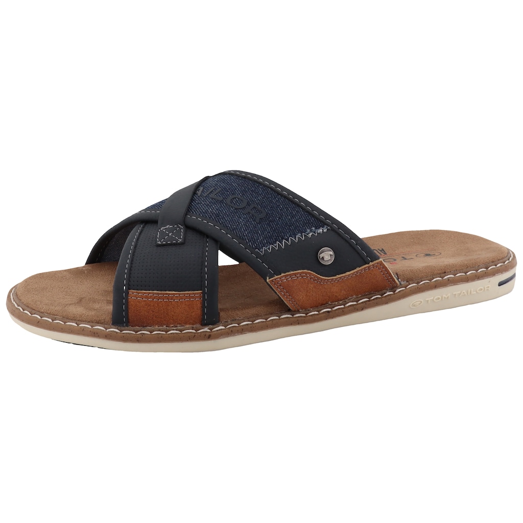 TOM TAILOR Pantolette, Sommerschuh, Schlappen, Poolslides, in Schuhweite G (weit)