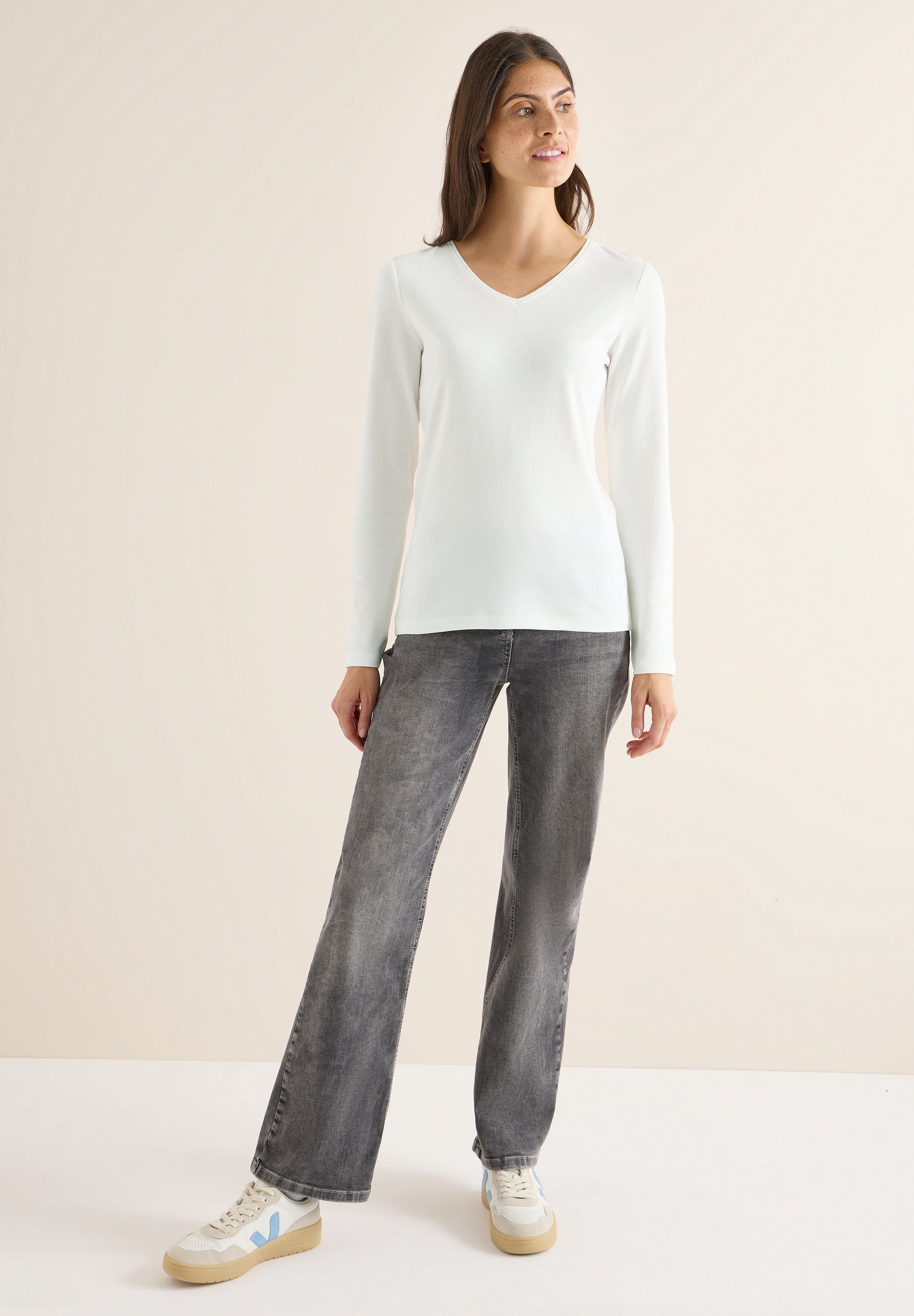 Thumbnail - Cecil Langarmshirt aus reiner Baumwolle