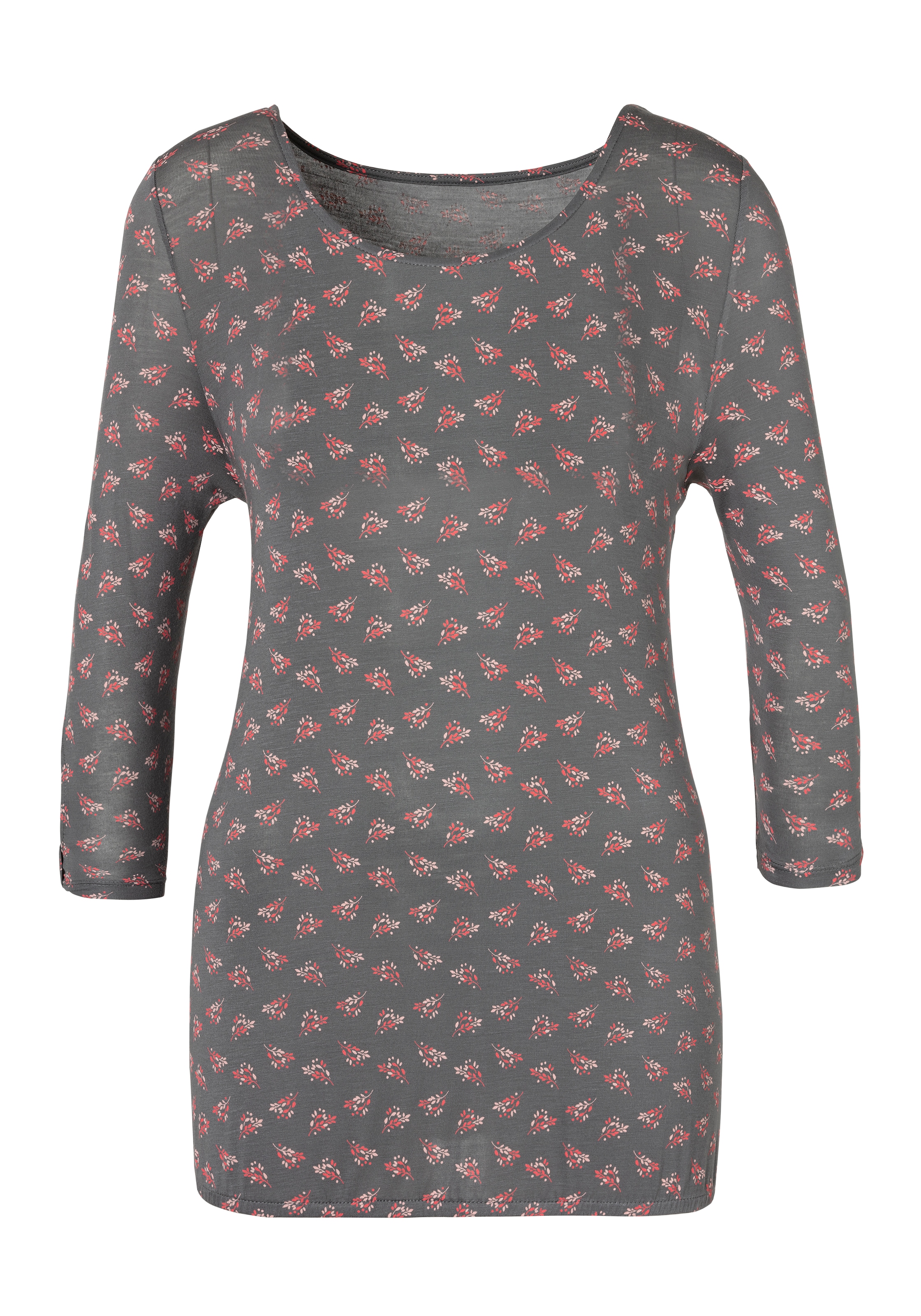 LASCANA 3/4-Arm-Shirt »mit kleinem Cut-Out am Ärmelsaum«, (2er-Pack), aus weichem Viskose-Stretch