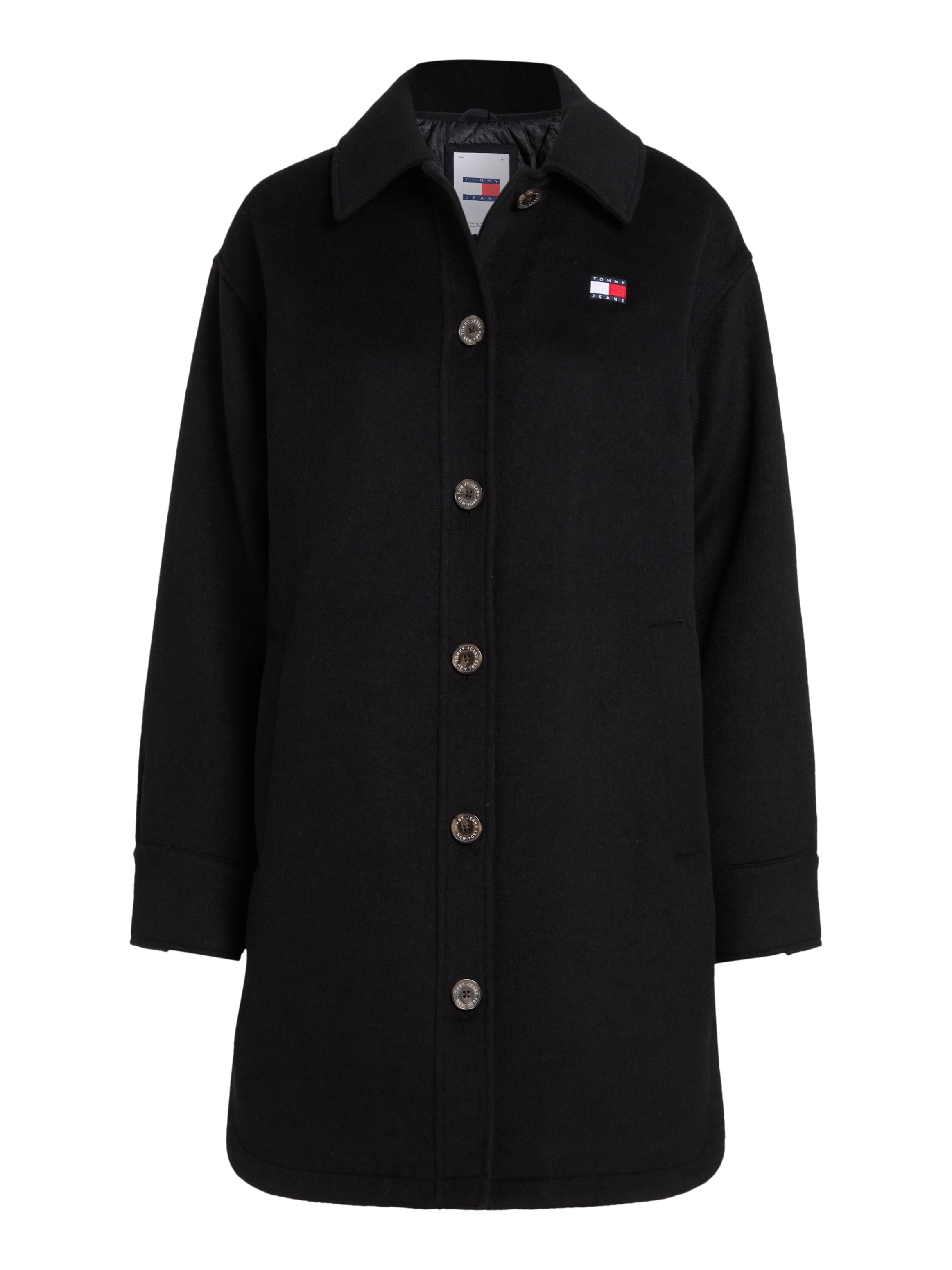 Tommy Jeans Kurzmantel "TJW WOOL COAT EXT", mit Logostickerei günstig online kaufen