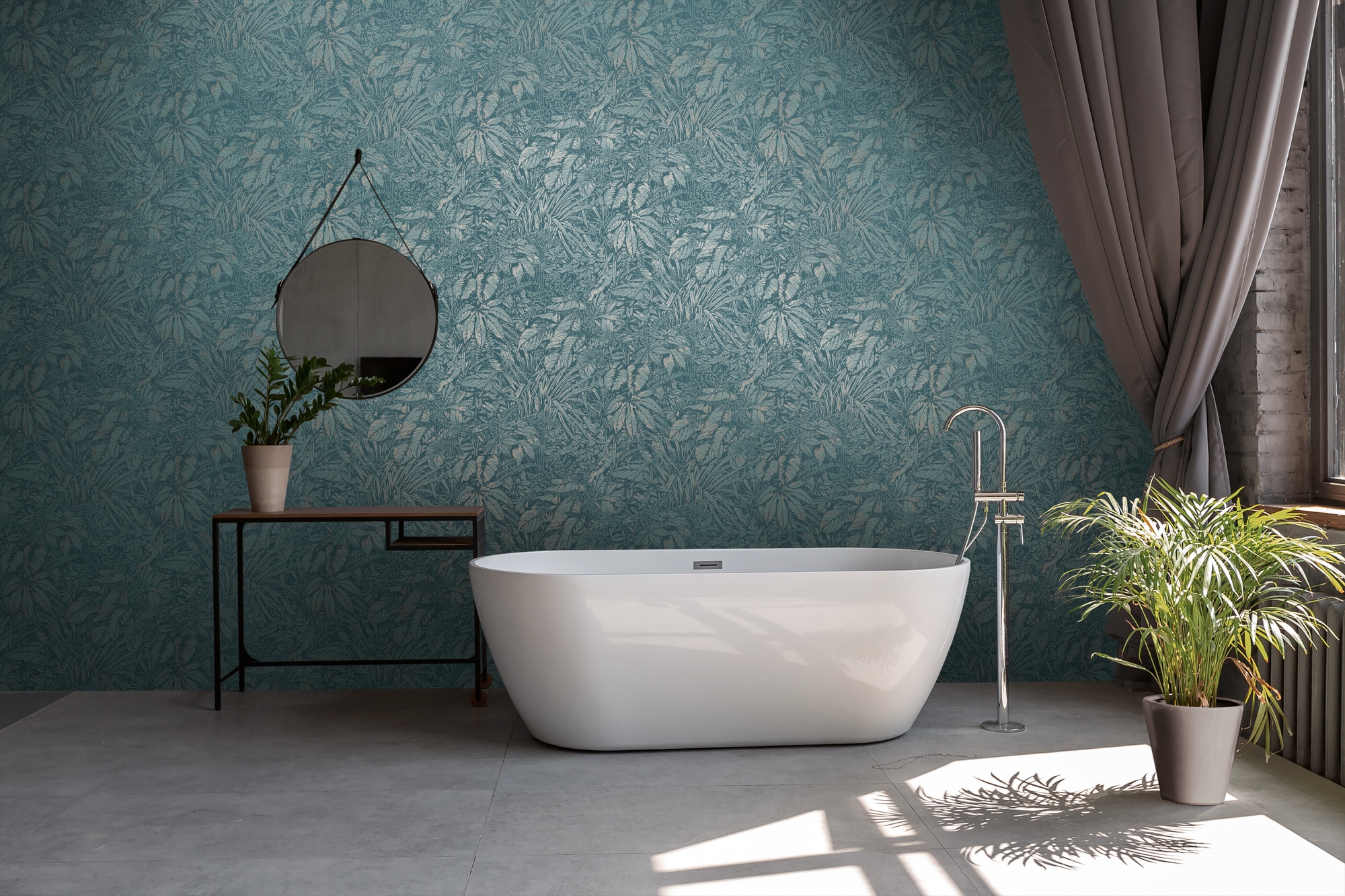 living walls Vliestapete »Smart Surfaces Natur-Tapete Mustertapete Floral Natur«, leicht glänzend, Vliestapete Dschungel für Schlafzimmer Küche Wohnzimmer Natur Design