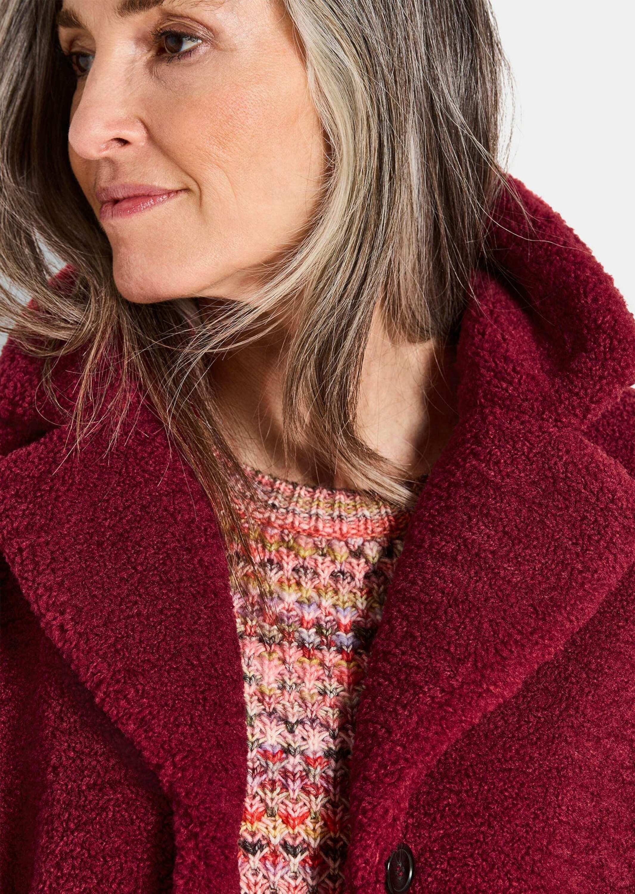 GOLDNER Winterjacke »Kurzgröße Teddy-Mantel aus weichem Plüsch«