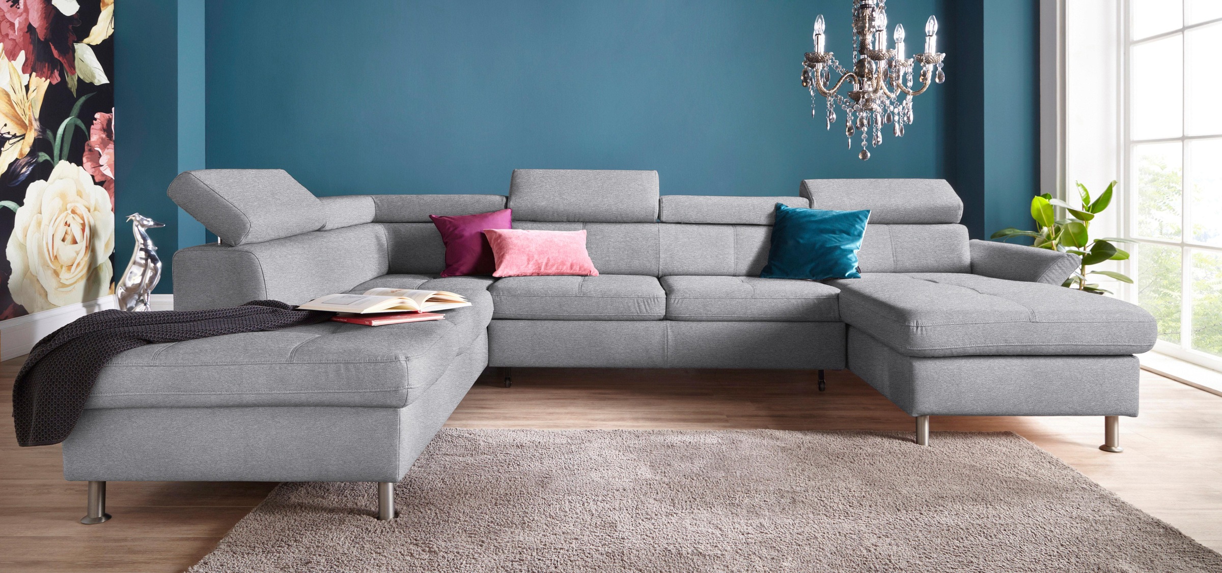 exxpo - sofa fashion Wohnlandschaft "Maretto, bequem und komfortabel, aufwe günstig online kaufen