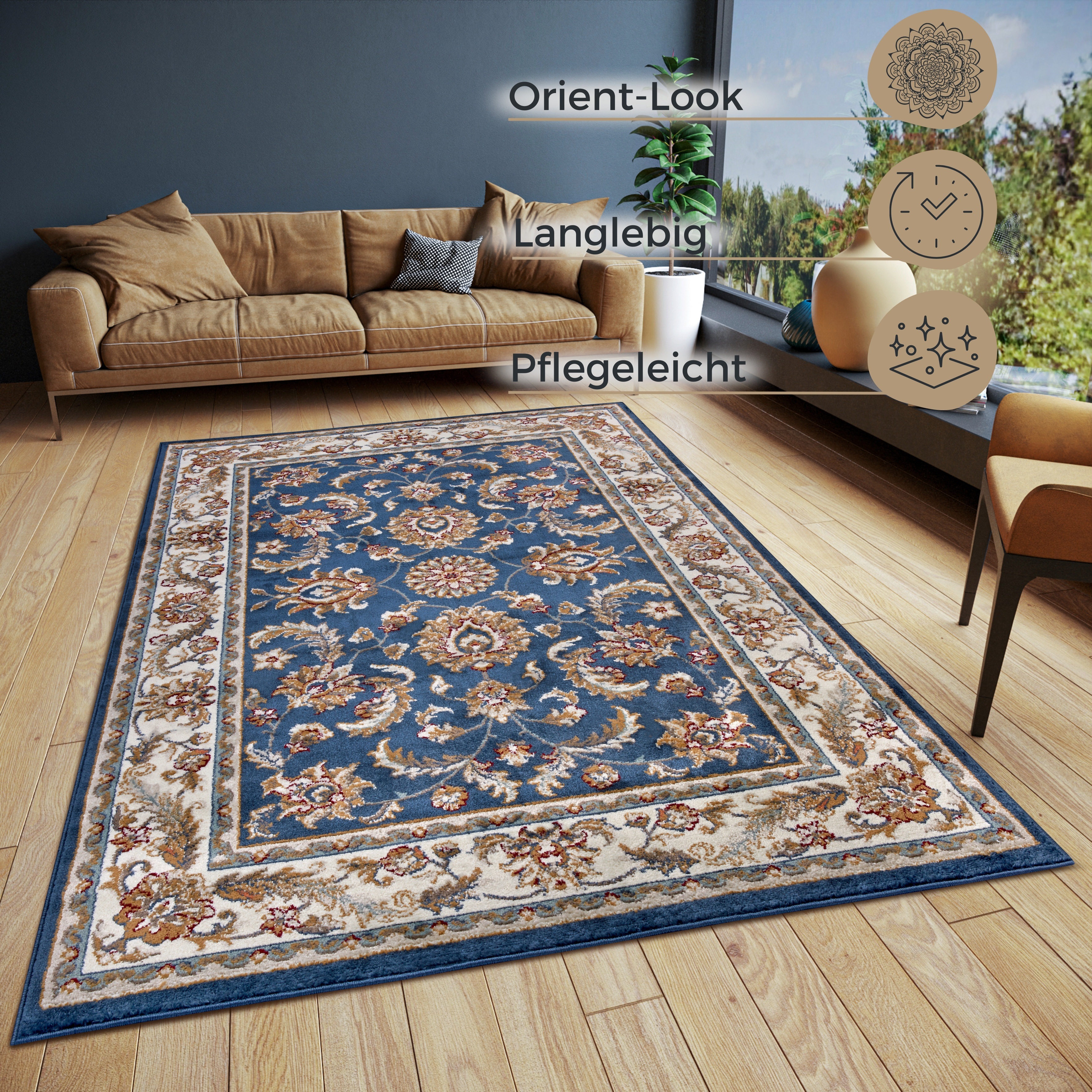 Thumbnail - HANSE Home Teppich "Reni", rechteckig, 8 mm Höhe, Läufer, Orientalisch, Kurzflor, Wohnzimmer, Schlafzimmer, Esszimmer