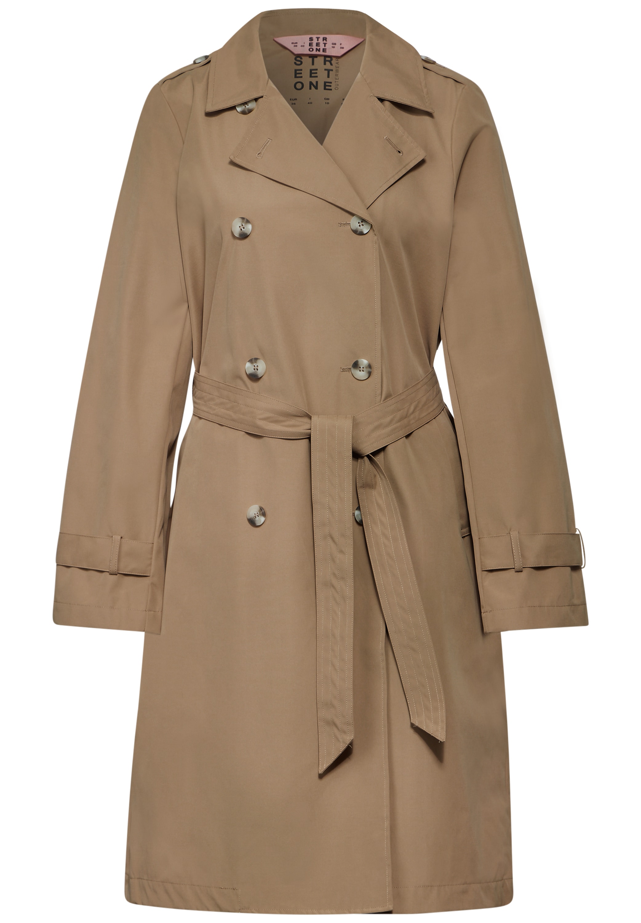 STREET ONE Outdoorjacke, ohne Kapuze, mit Bindegürtel