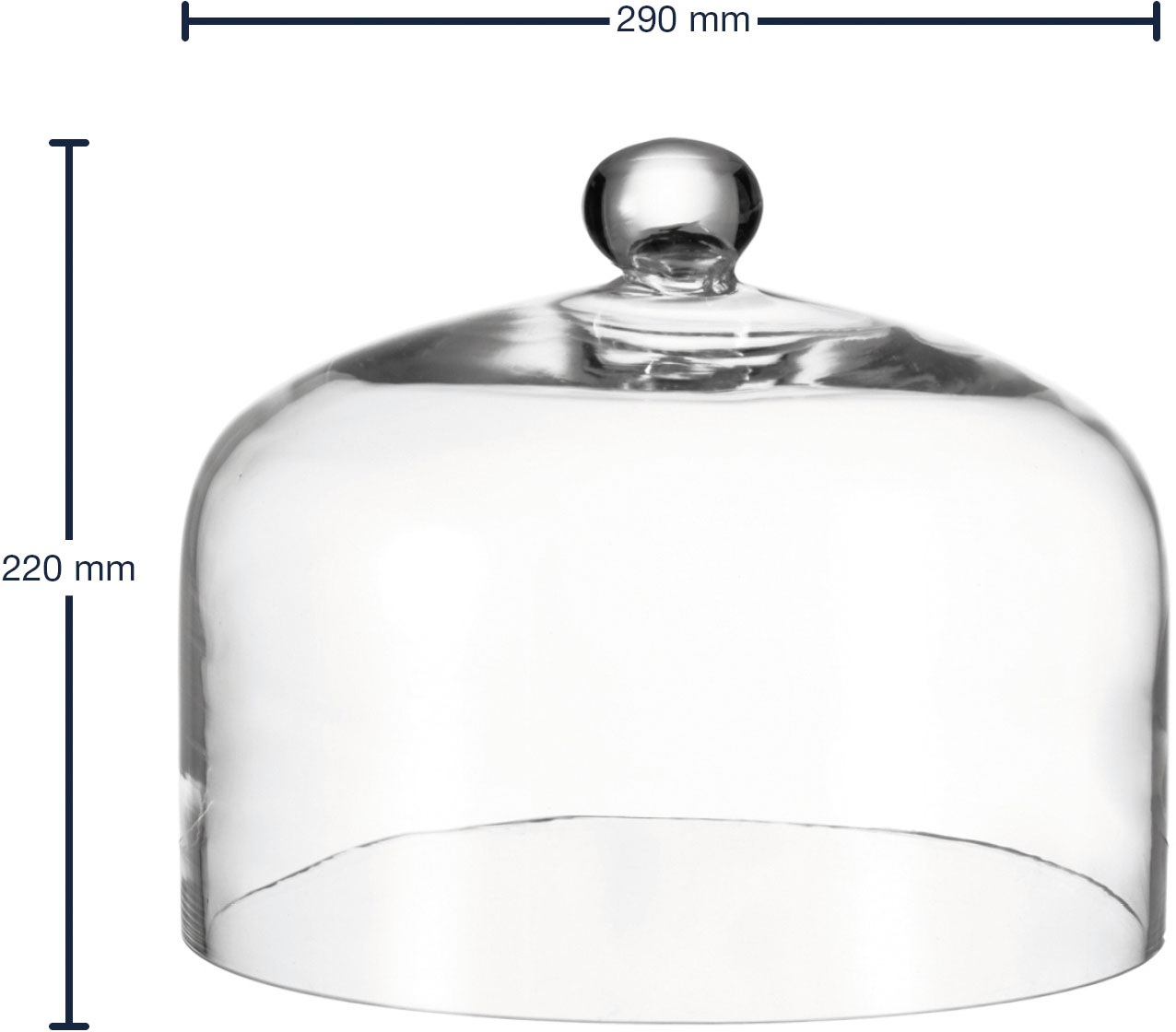 LEONARDO Schutzhaube »Glocke, TWENTY 4«, Glas, handgefertigtes Unikat