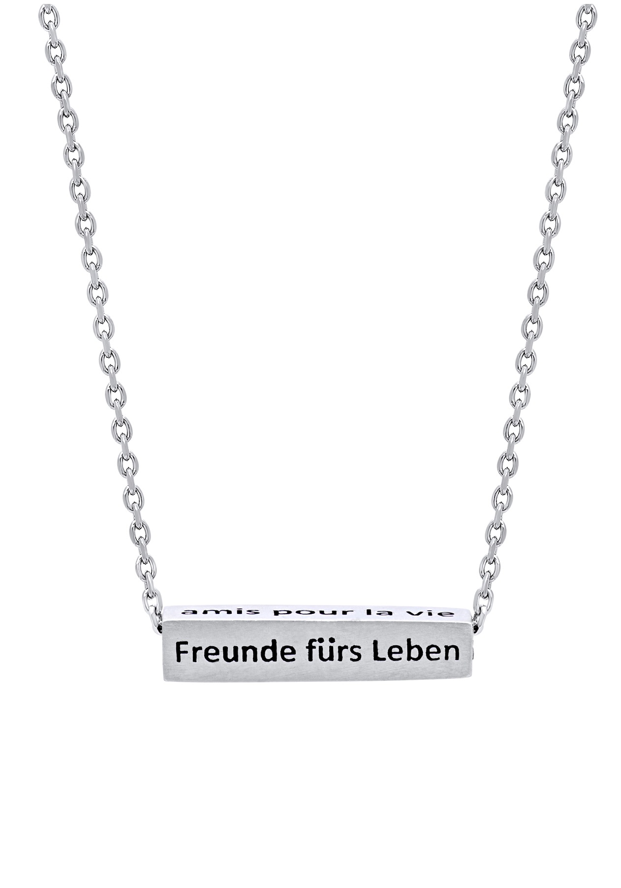 Julie Julsen Kette mit Anhänger »CUBE KETTE SILBER »FREUNDE FÜRS LEBEN« JJNE0711.1«