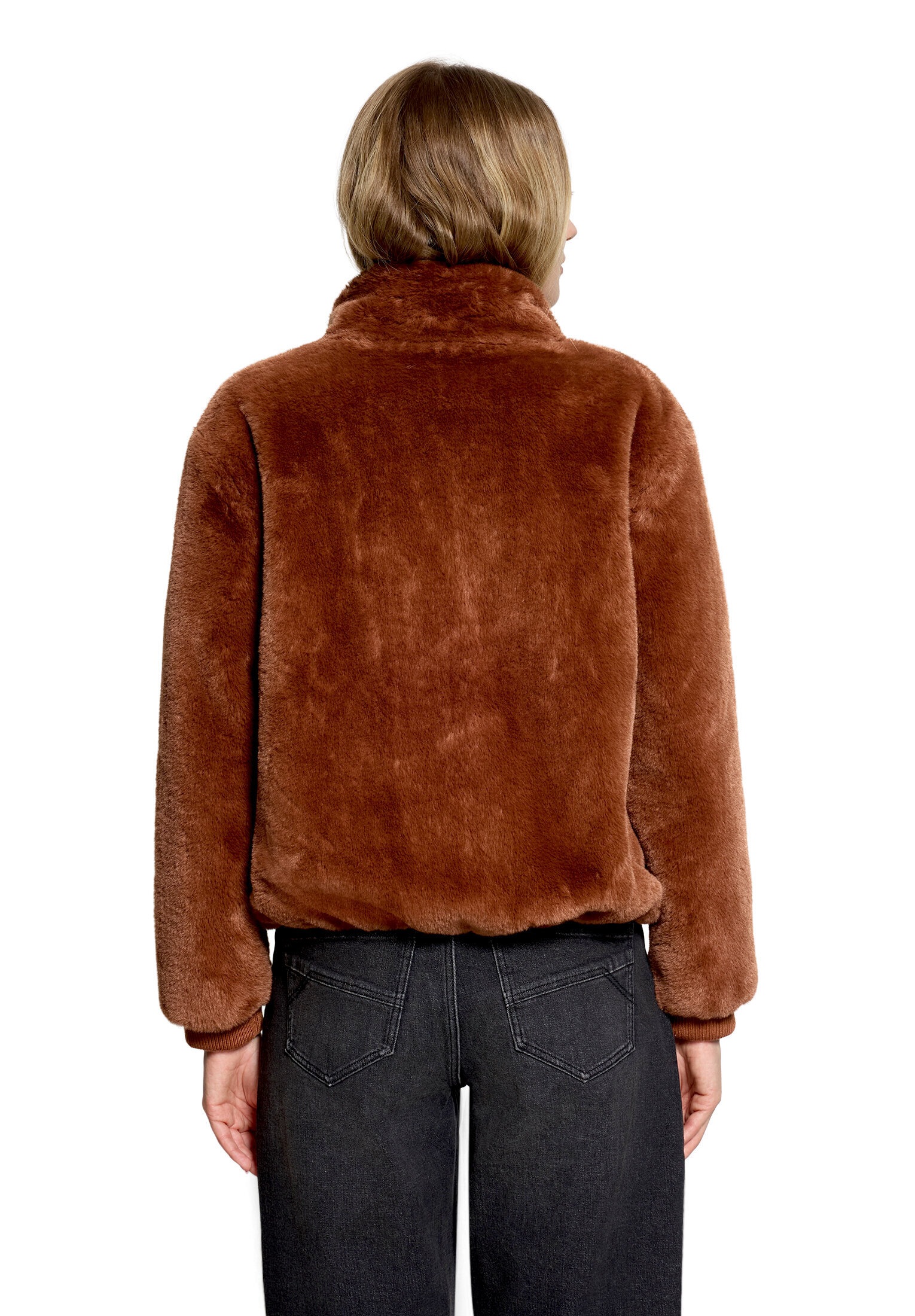 Betty&Co Fellimitatjacke »Damen mit Taschen«