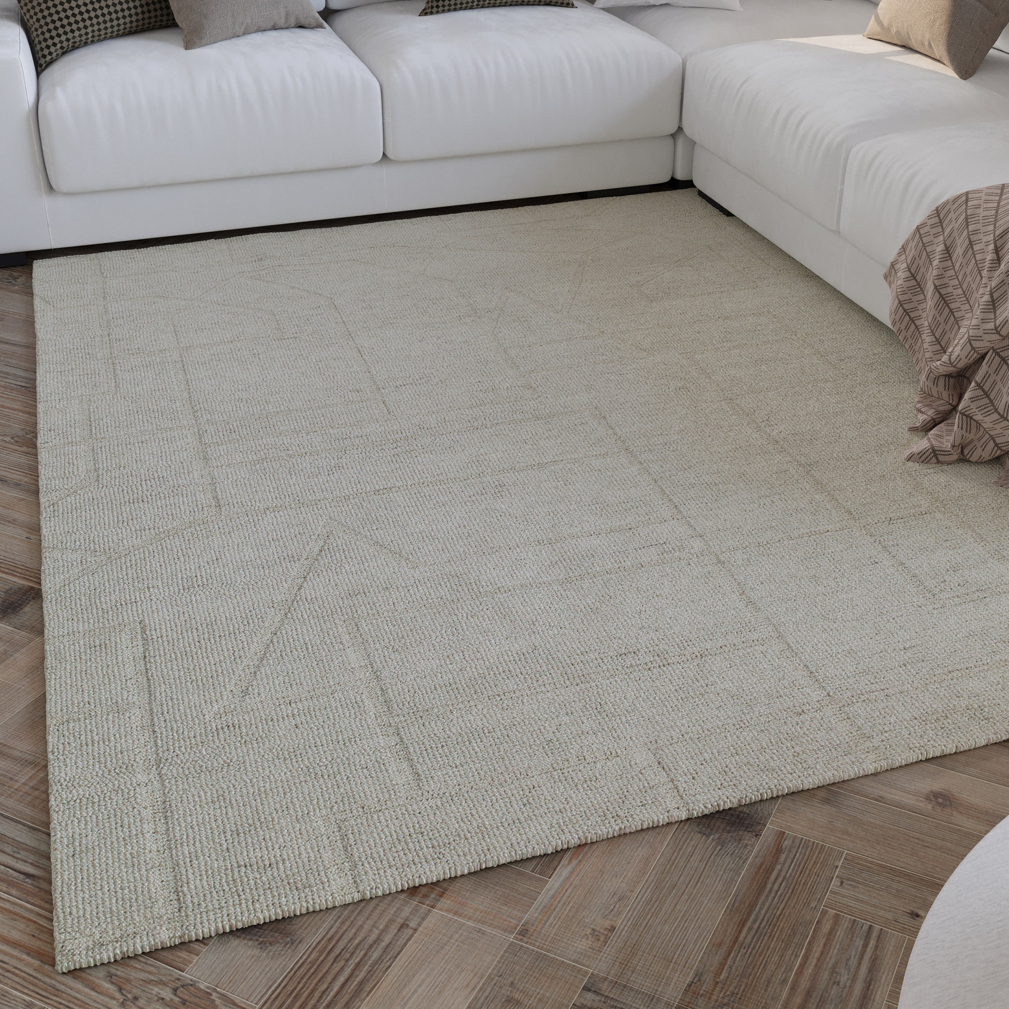 Wecon home "Hamptons TWENTYEIGHT" rechteckig 15 mm Höhe Läufer, Kurzflor, Wohnzimmer, Schlafzimmer, elegant, robust, Linear