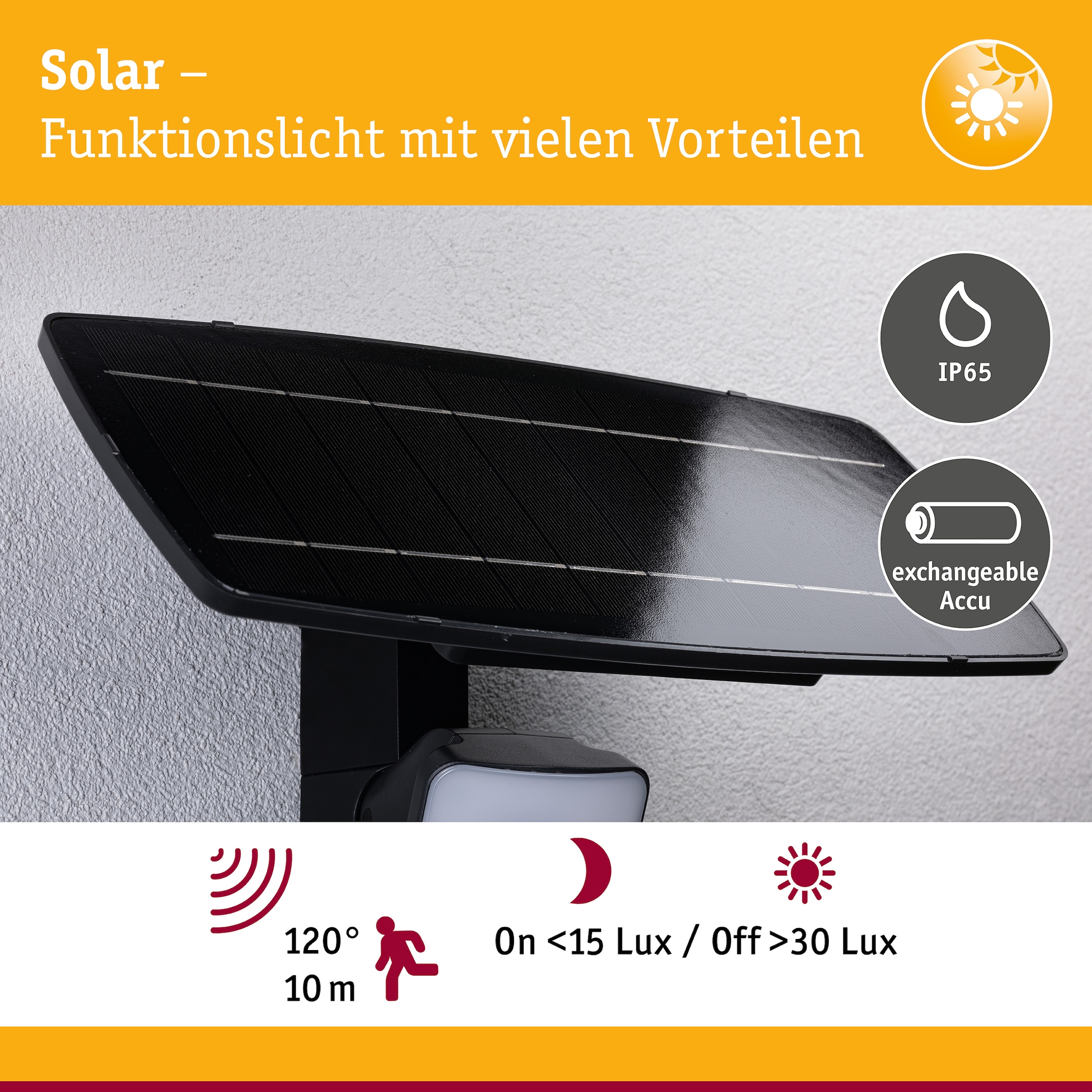 Paulmann Flutlichtstrahler »Flotas IP65 3000K 700lm Anthrazit« LED-Modul 1 Stk. Warmweiß inkl. Dämmerungsgesteuerter Bewegungsmelder (HF)