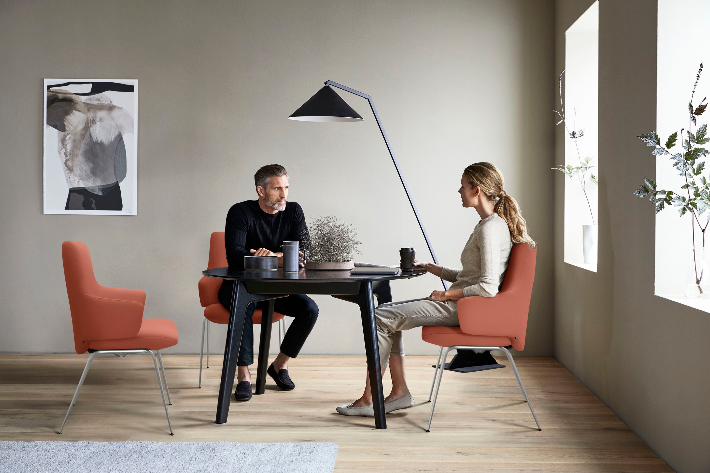 Stressless® Polsterstuhl »Laurel«, Leder PALOMA, Low Back mit Armlehne, Größe L, mit Beinen aus Stahl in Chrom matt