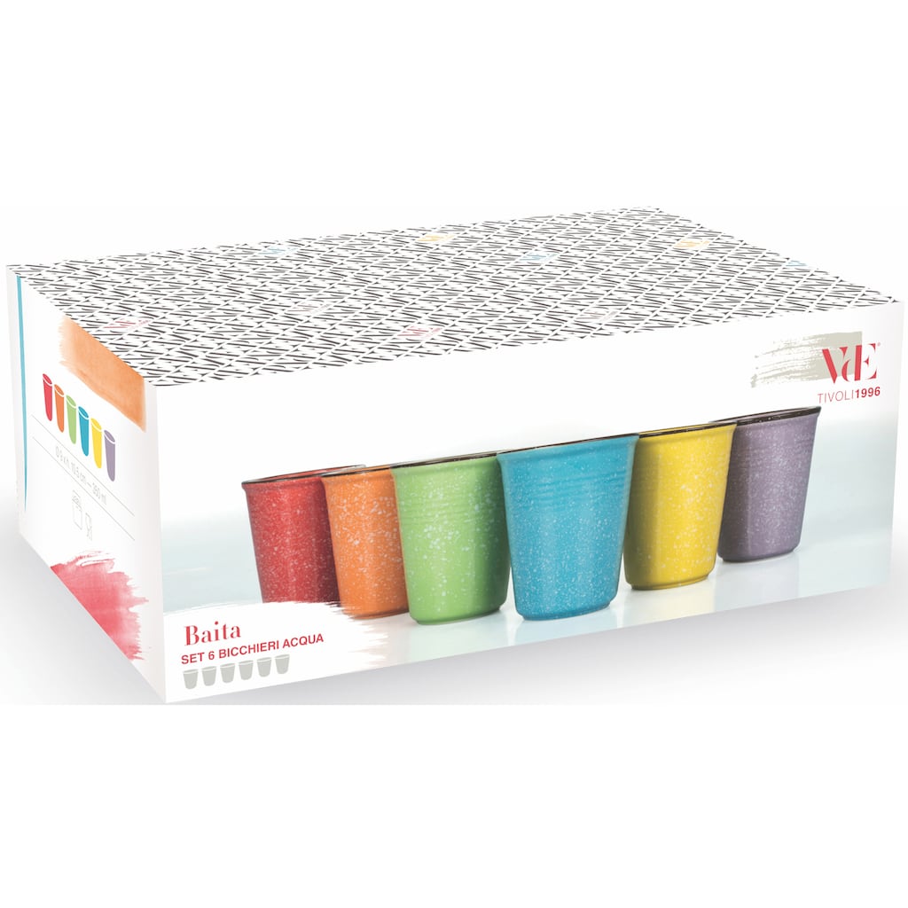 Villa d'Este Becher »Baita«, (Set, 6 tlg.)