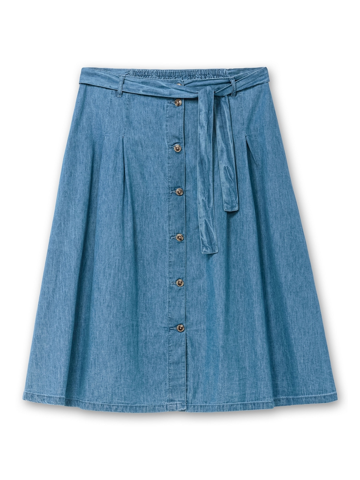 Sheego Jeansrock »Große Größen«, in A-Linie, mit Bindegürtel