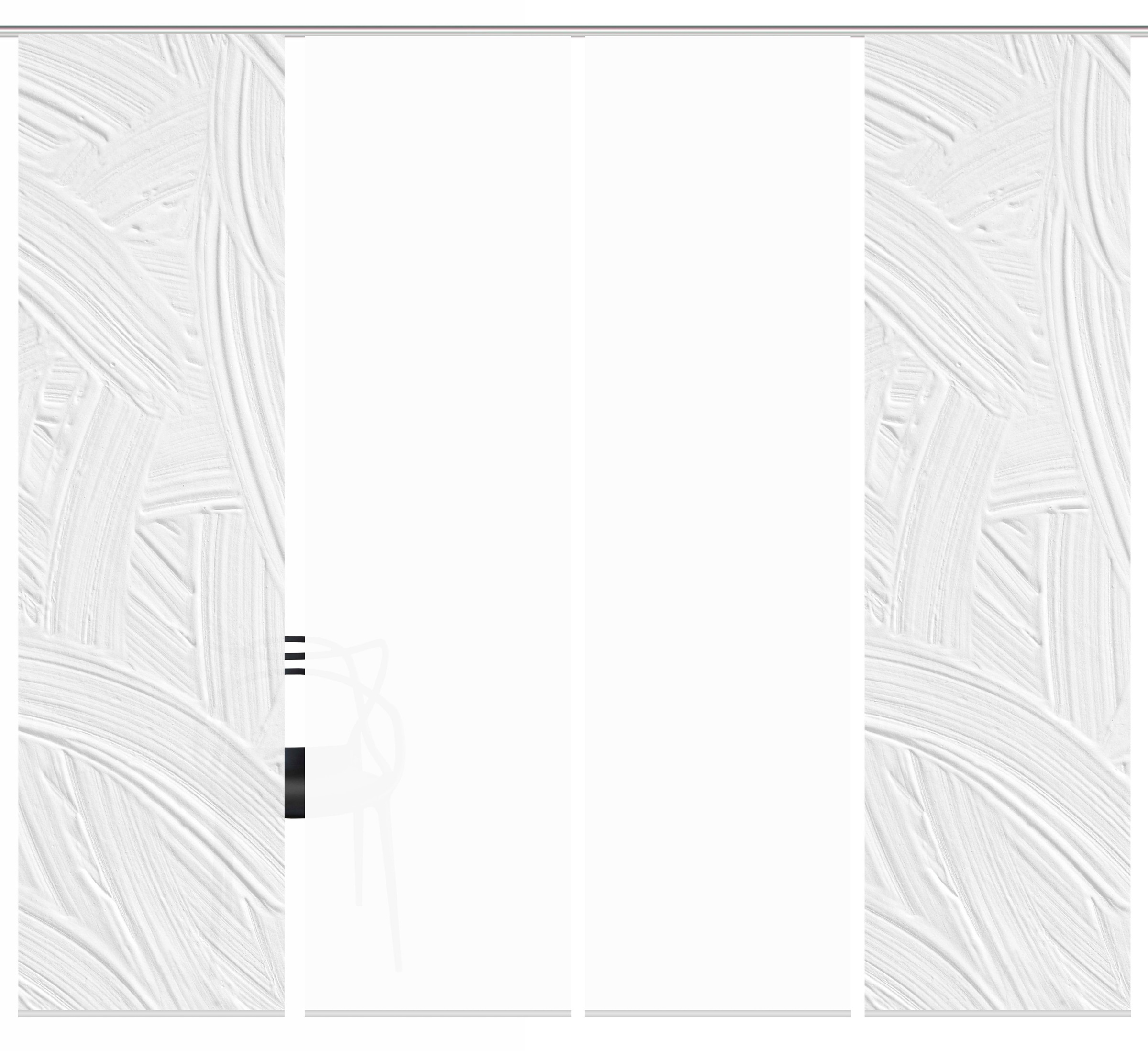 HOME WOHNIDEEN Schiebegardine »TALIA 4er SET«, (4 St.), Schiebevorhang Digidruck 4er Set TALIA