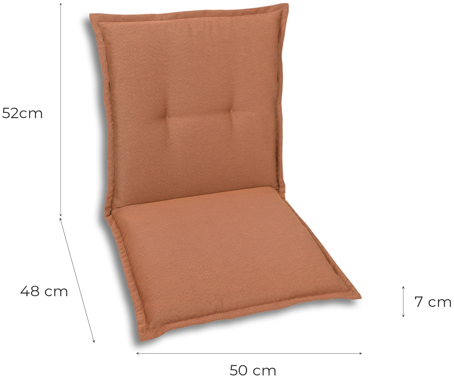GO-DE Sitzauflage, Maße ca.: 50 cm x 100 cm x 7 cm