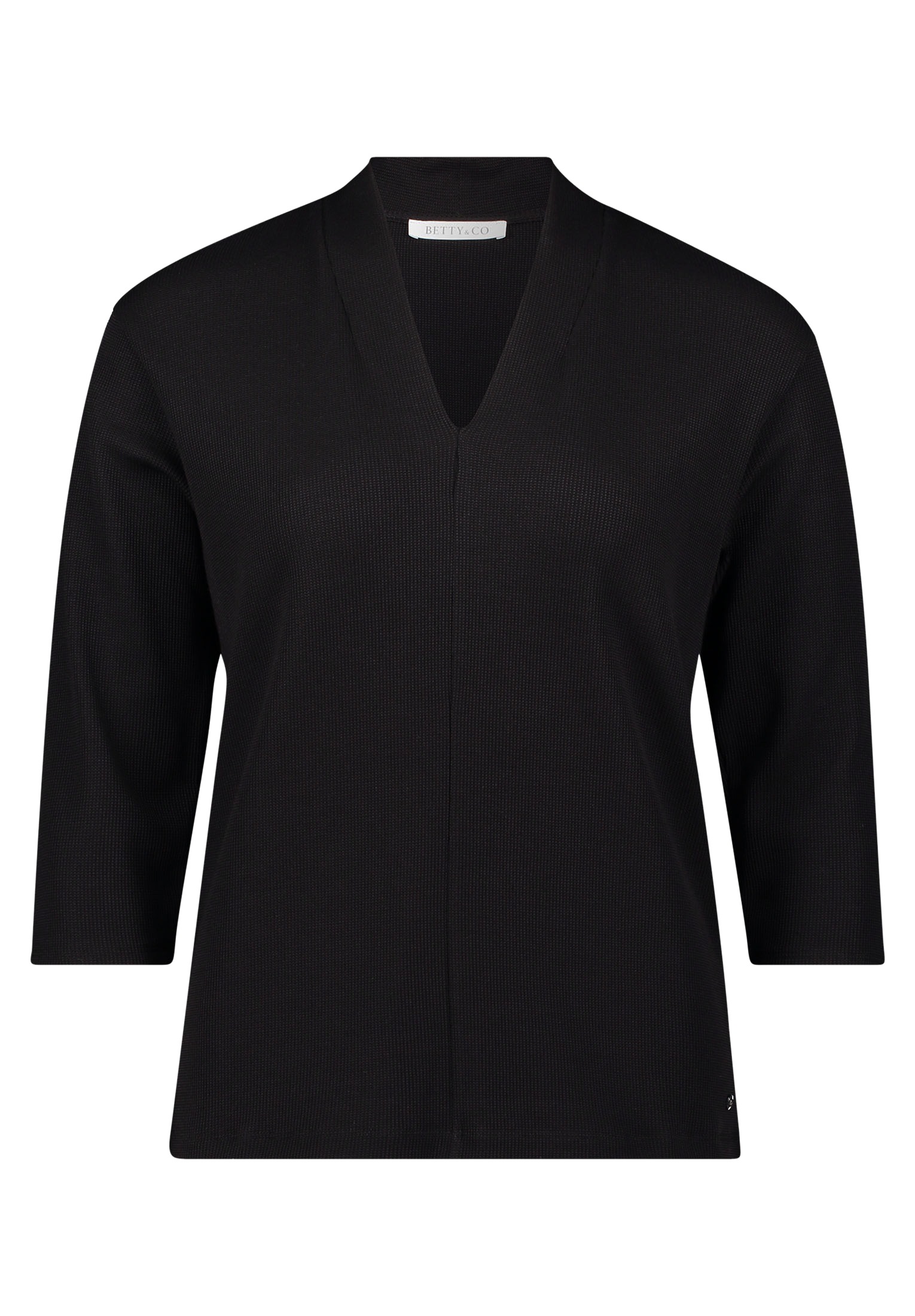 Betty&Co 3/4-Arm-Shirt "Damen Casual-Shirt mit V-Ausschnitt" 1 Stk. tlg. günstig online kaufen