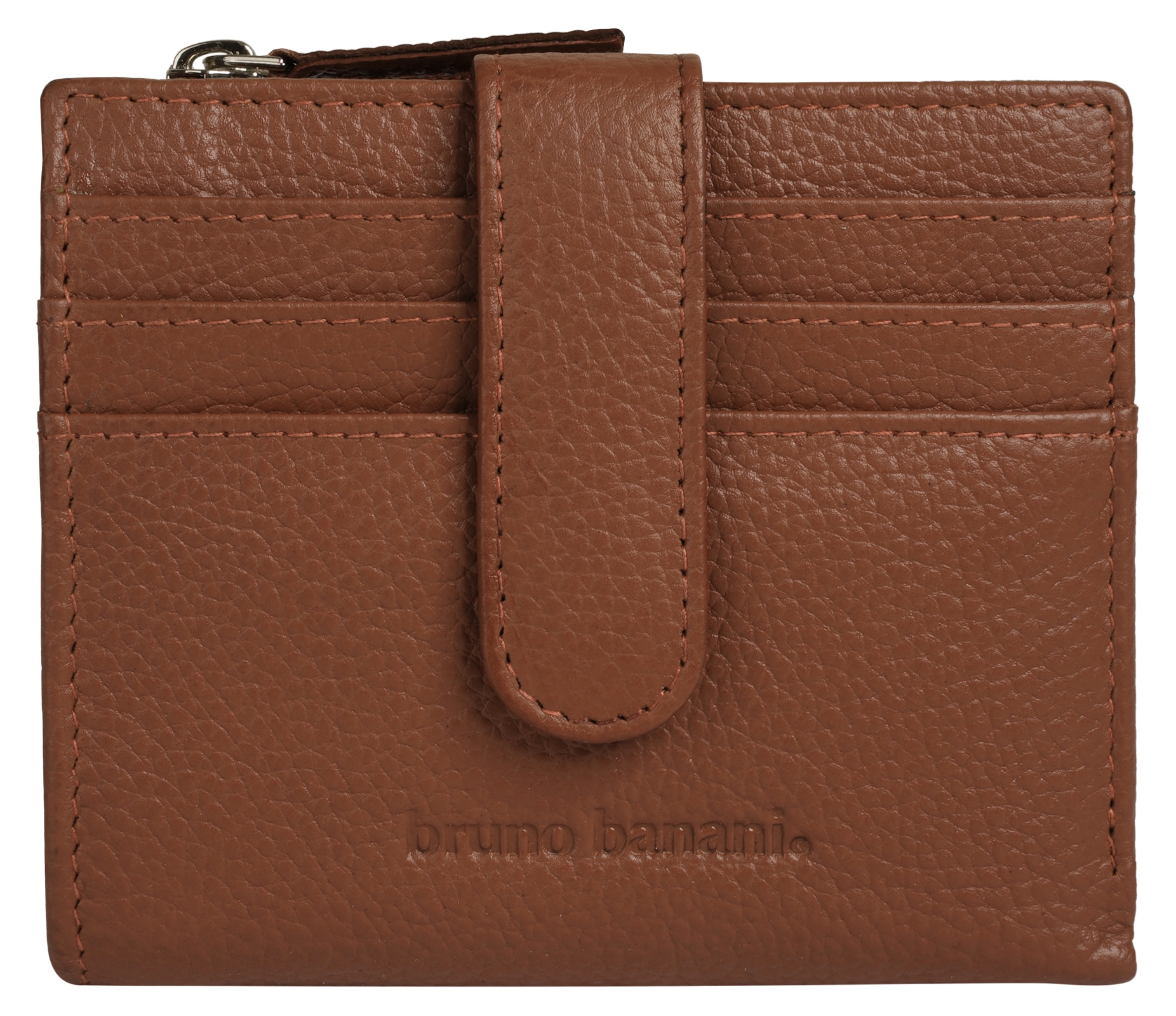 BRUNO BANANI Herren Geldbörse "BRUNO BANANI Herren, Damen Geldbörse SAMEA echt Leder", braun, Leder, leicht glänzend, unifarben, Kleinlederwaren,