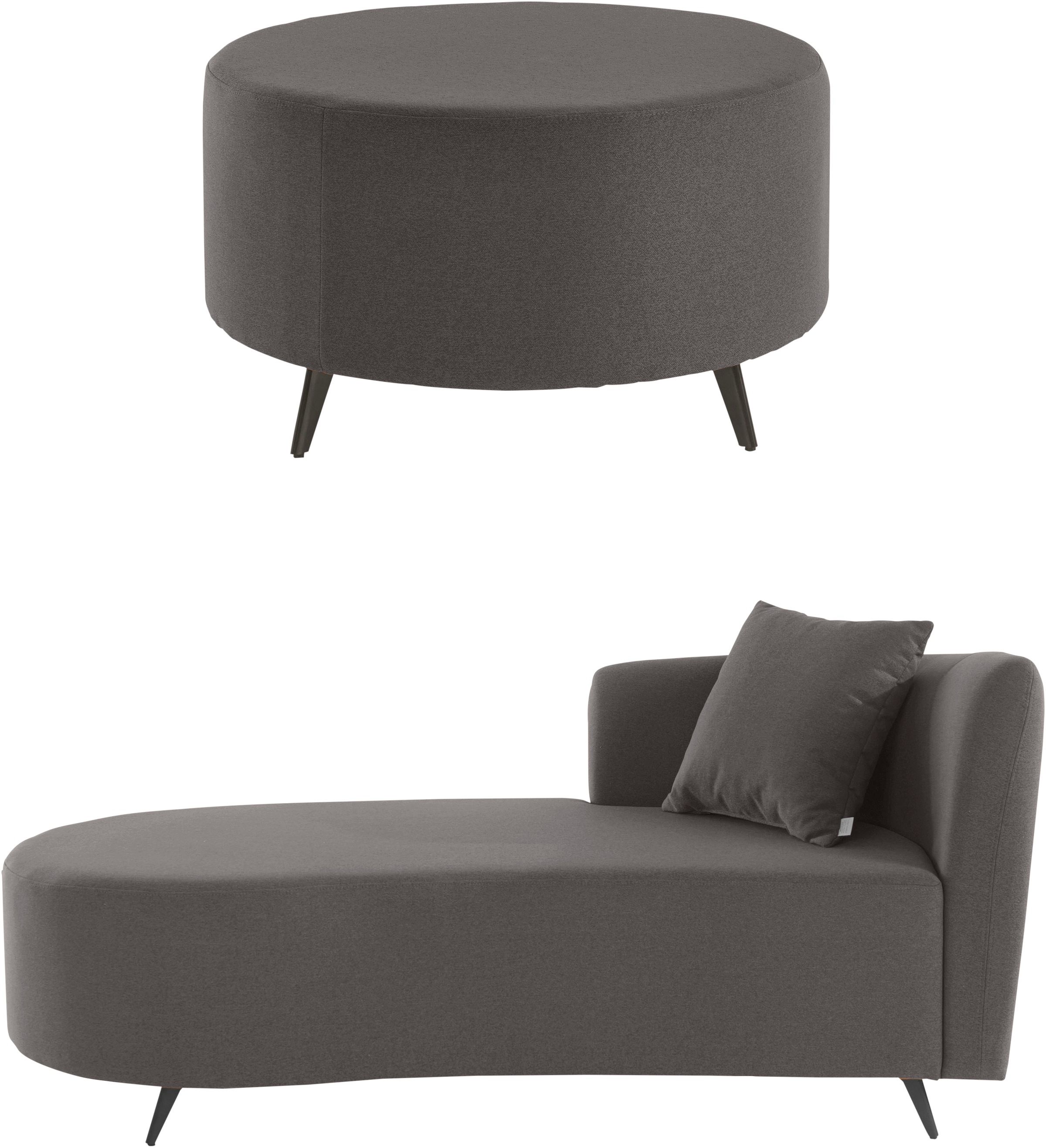 Home affaire Recamiere "Hulby" wahlweise mit und ohne Hocker und Armlehne l günstig online kaufen