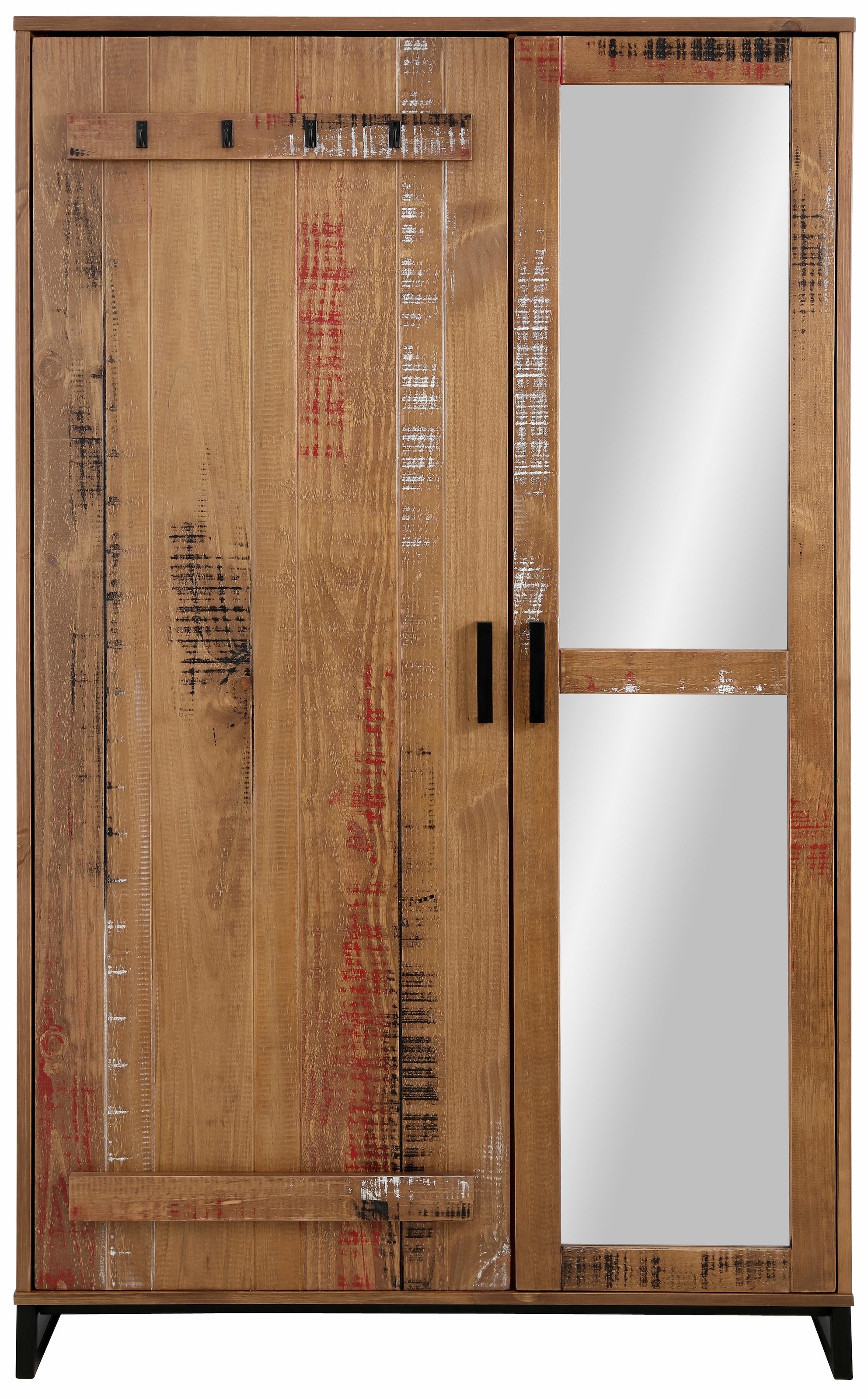 Home affaire Garderobenschrank »Santos«, mit besonderen Türfronten und Spiegel, viel Stauraum, Höhe 180 cm