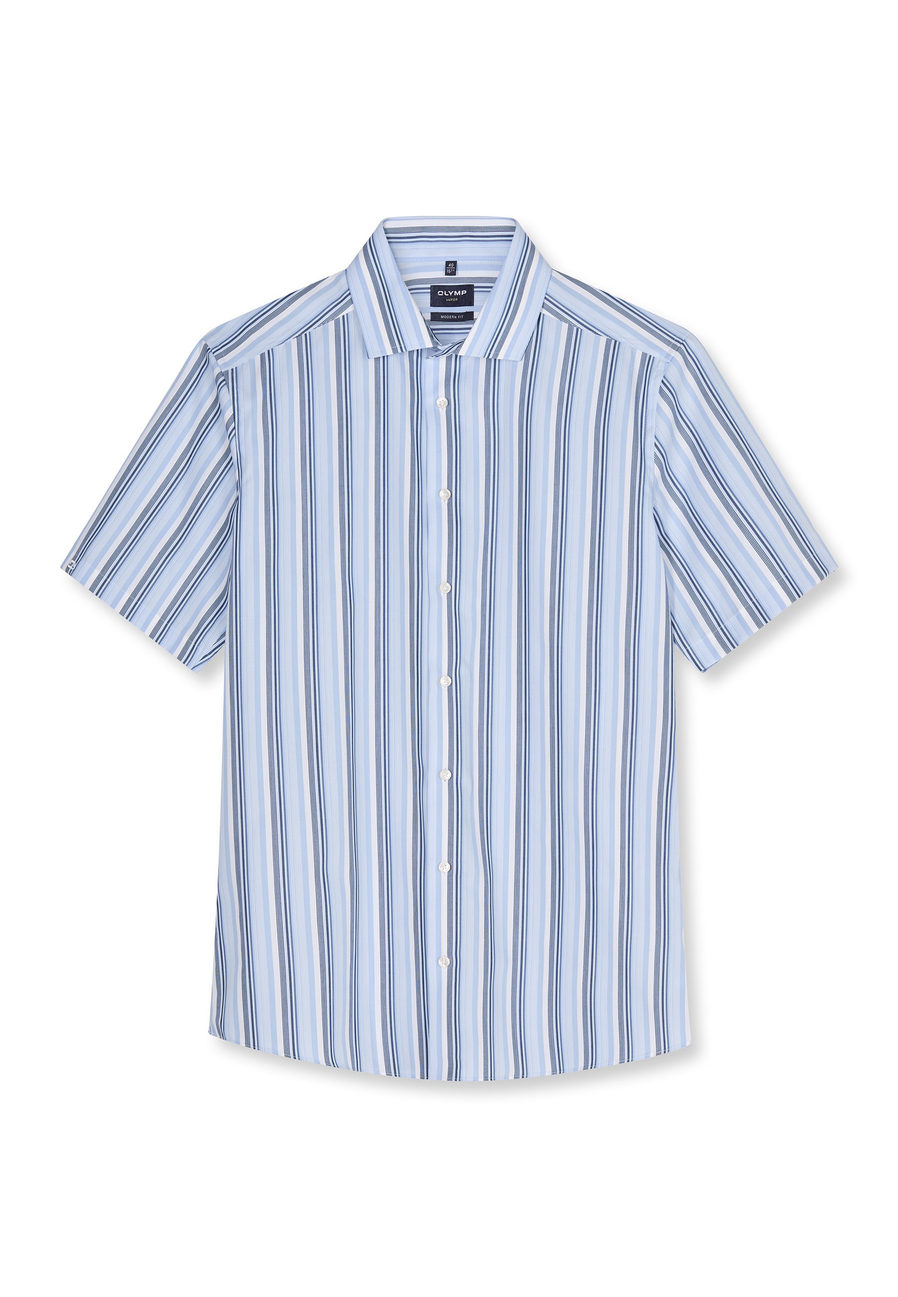 OLYMP Luxor Modern Fit Herrenhemd Blau 39 4
