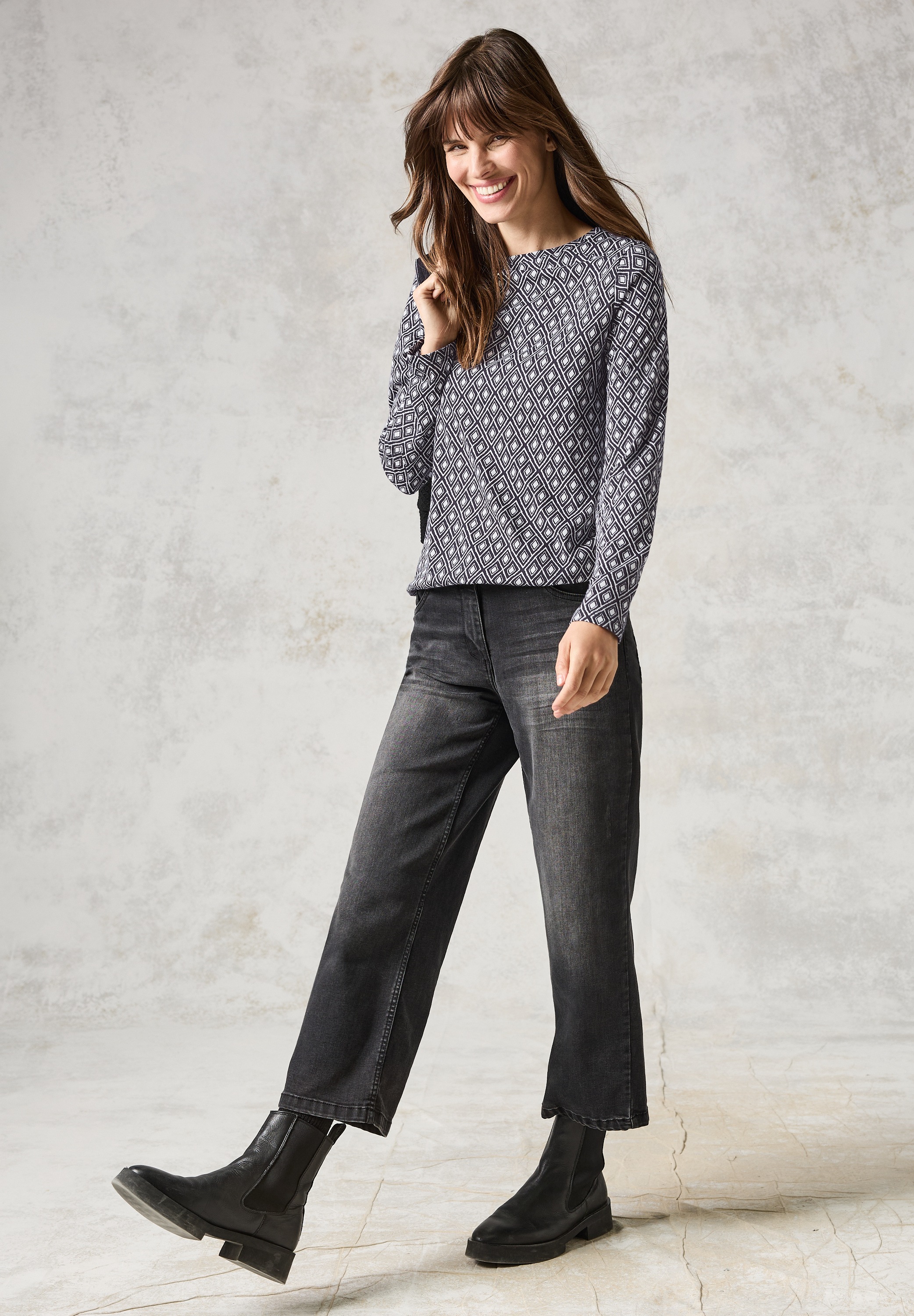 Cecil Langarmshirt, im soften Baumwoll-Mix