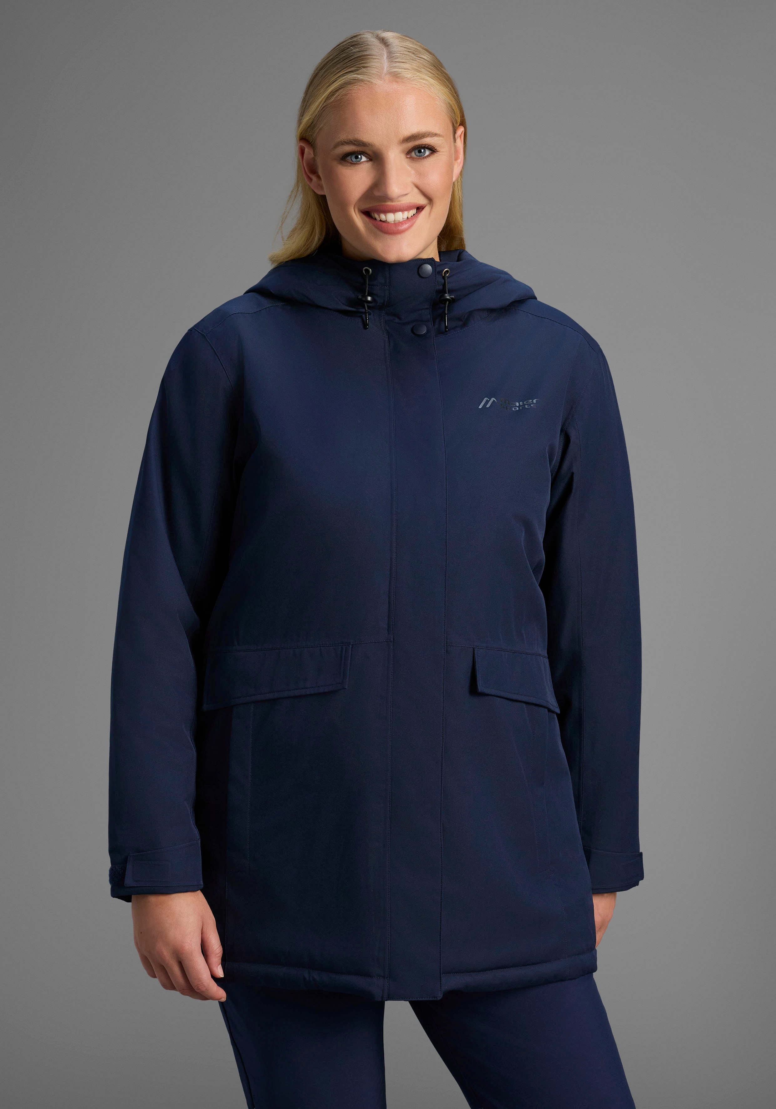 Maier Sports Allwetterjacke "DA-JACKE MTEX EL. LISBON" mit Kapuze mit mTEX-10.000-Membran, wasserdicht, winddicht, atmungsaktiv