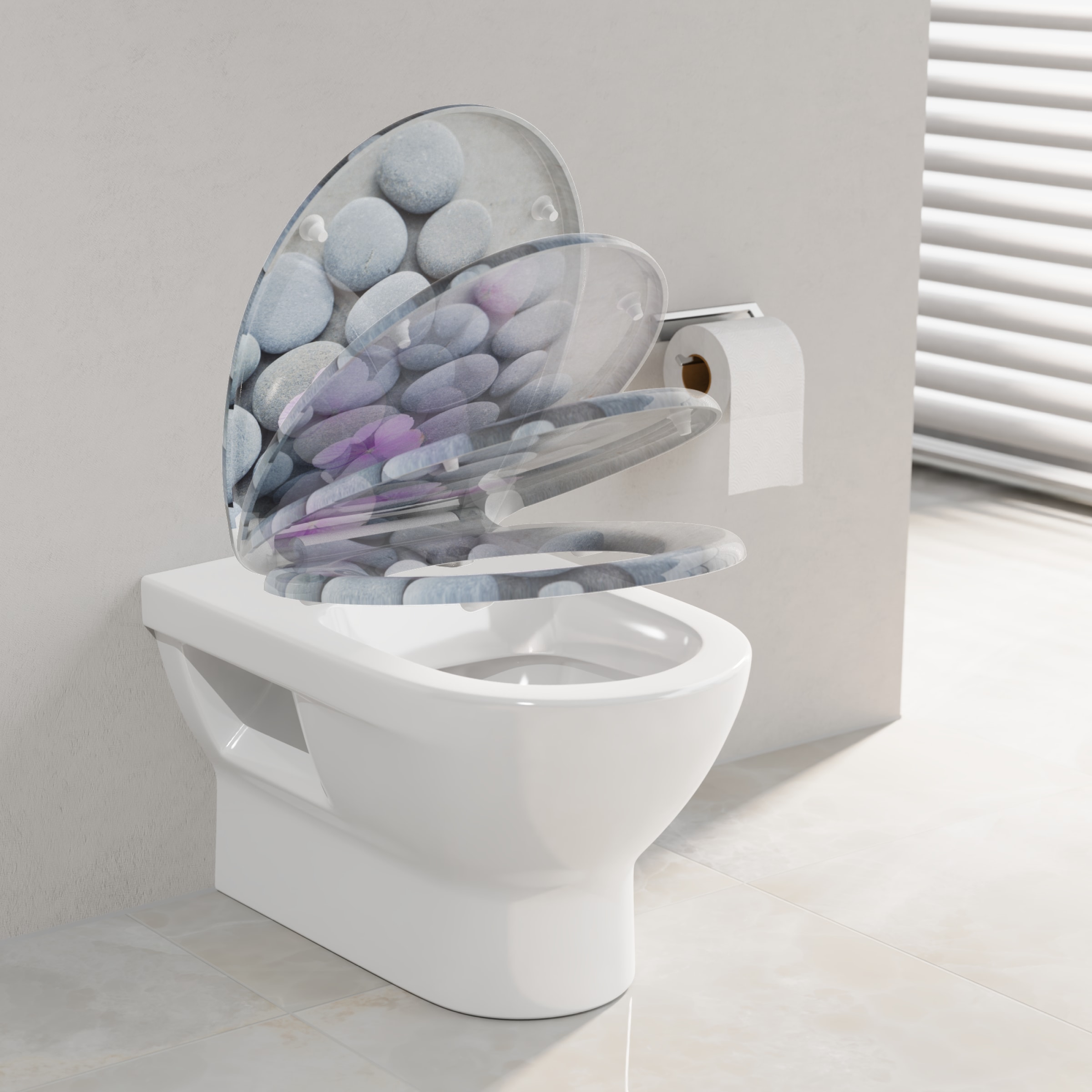 welltime WC-Sitz »PINK BLOSSOM«, Mit Absenkautomatik & Schnellverschluss