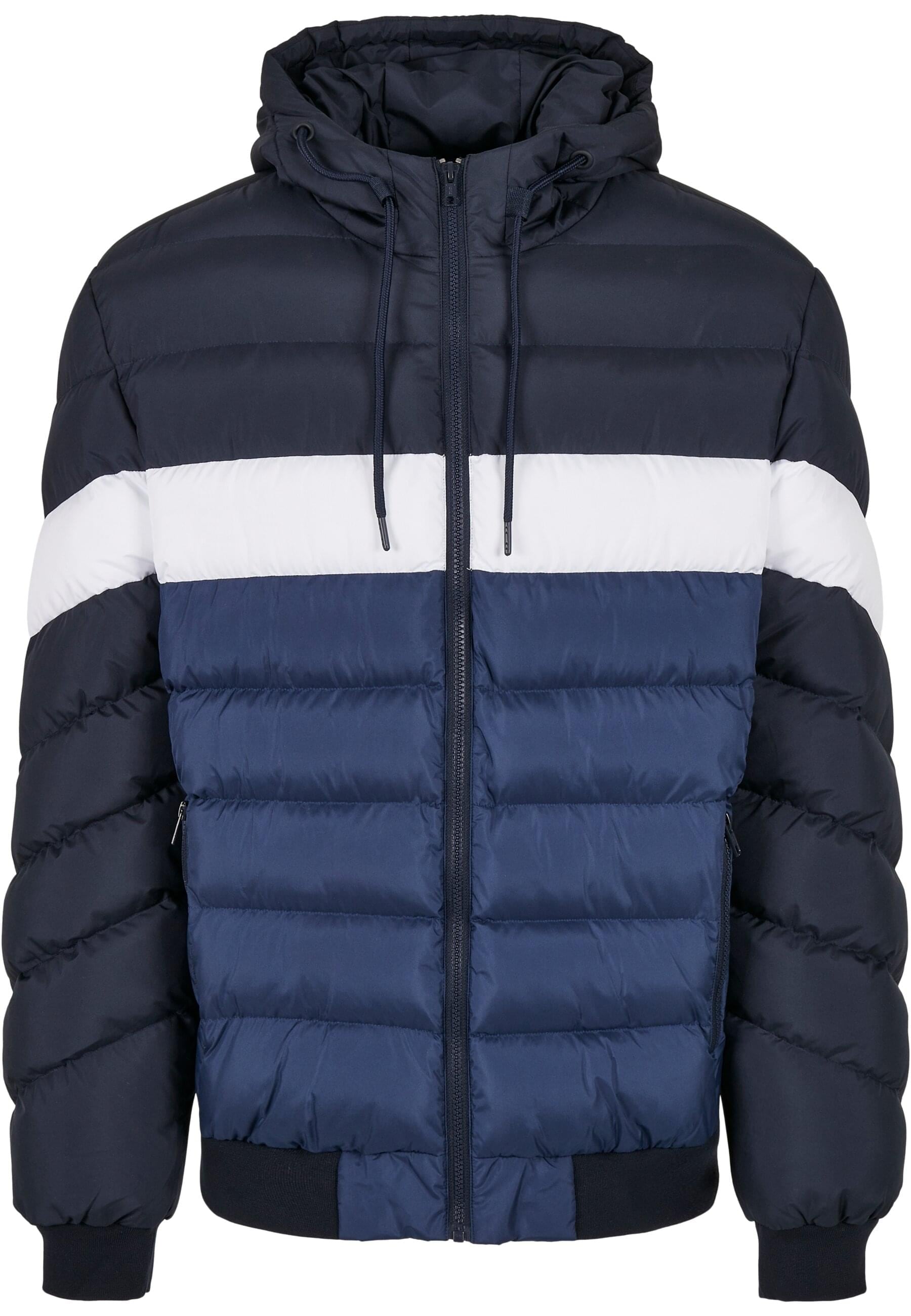 Winterjacke »Urban Classics Herren Colorblock Bubble Jacket«, (1 St.), mit Kapuze