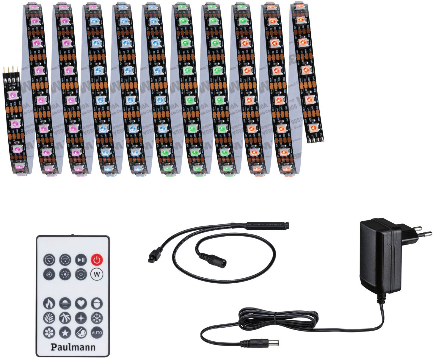 Paulmann LED-Streifen »Dynamic Rainbow RGB 3m 5W 60LEDs/m 10VA«, 1 St.-flammig