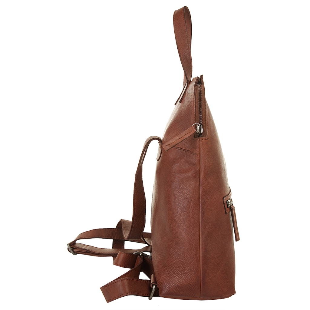 WouWou Cityrucksack, echt Leder