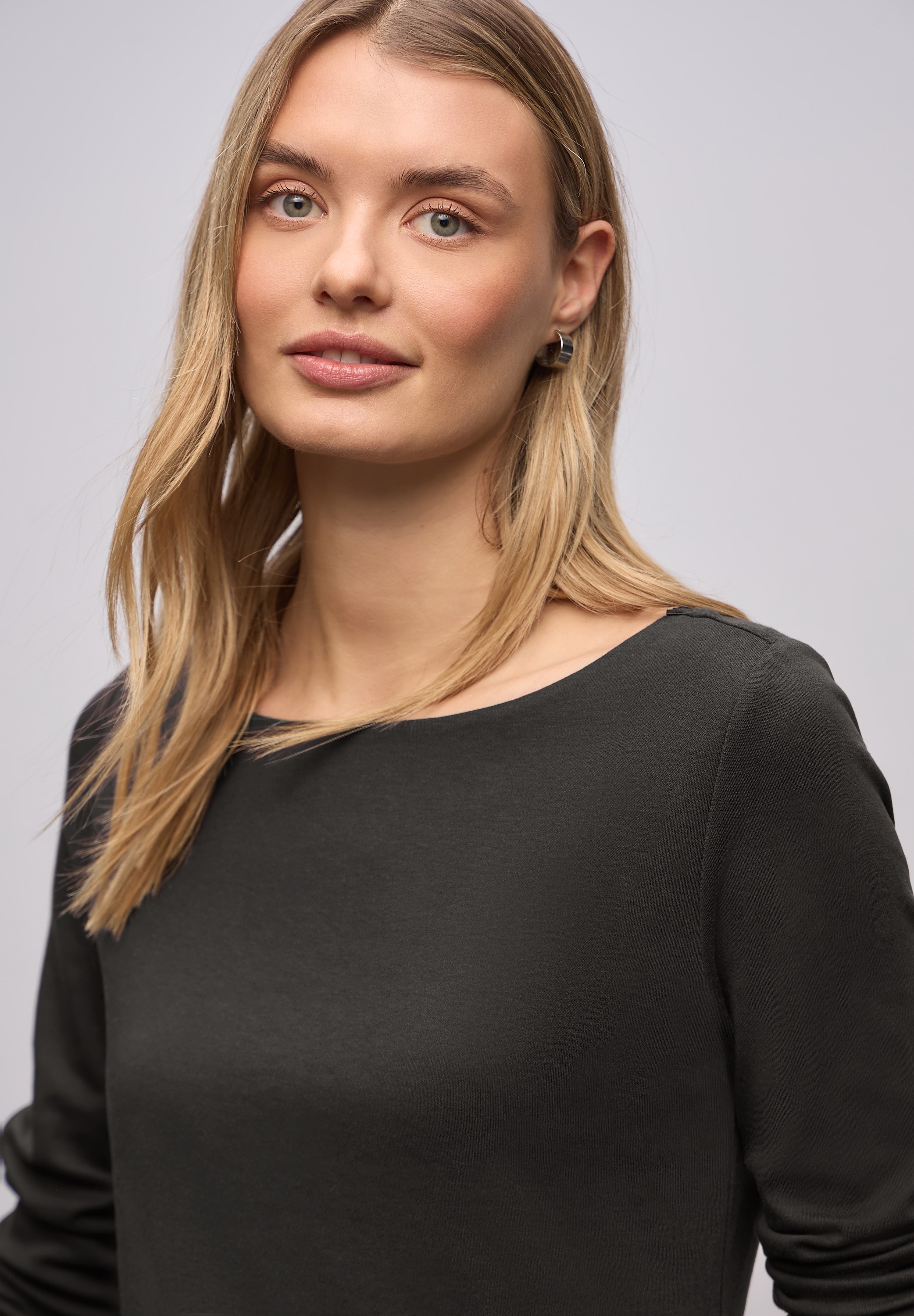 STREET ONE Langarmshirt "Style Lanea" mit U-Boot Ausschnitt günstig online kaufen