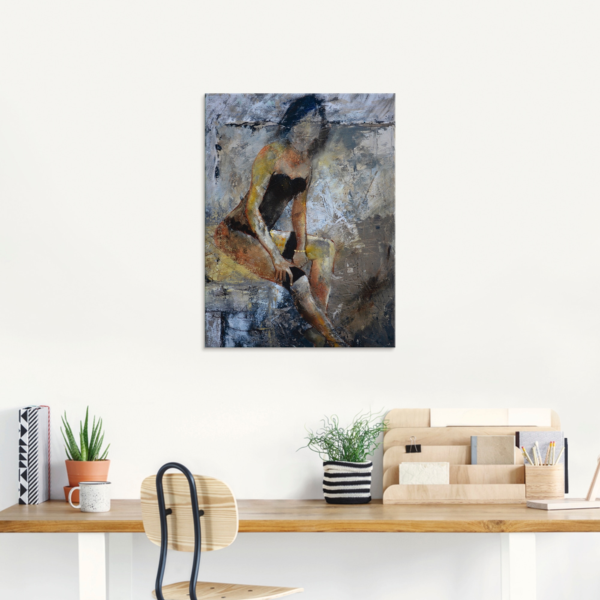 Artland Glasbild »Ausgezogen«, Frau, (1 St.), in verschiedenen Größen