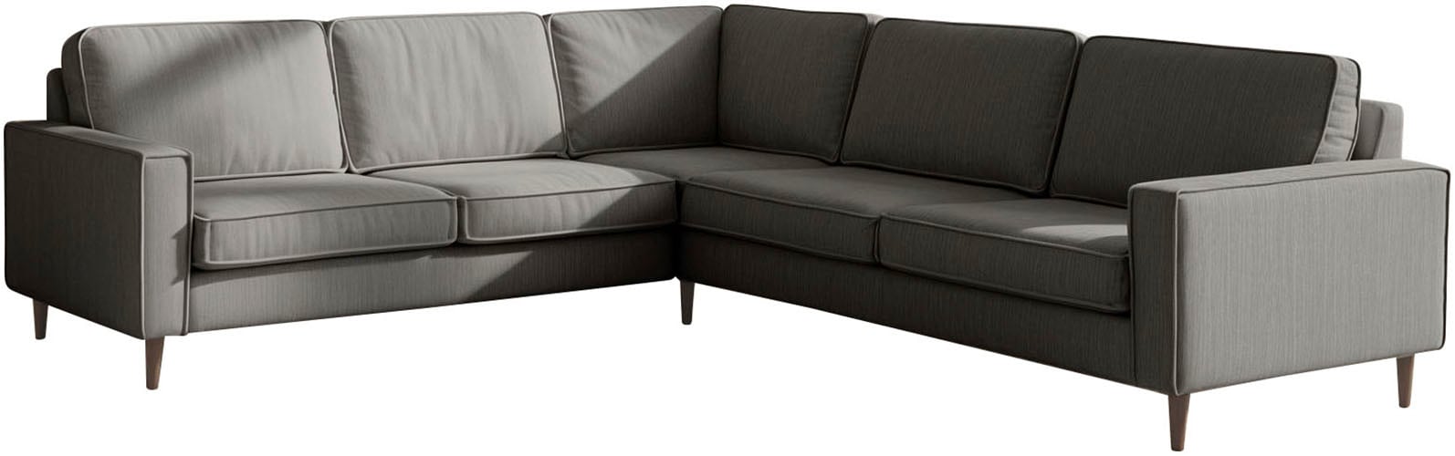Home affaire Ecksofa »Pinto Skandi, 290 cm, Chenille, Struktur, Ottomane links / rechts«