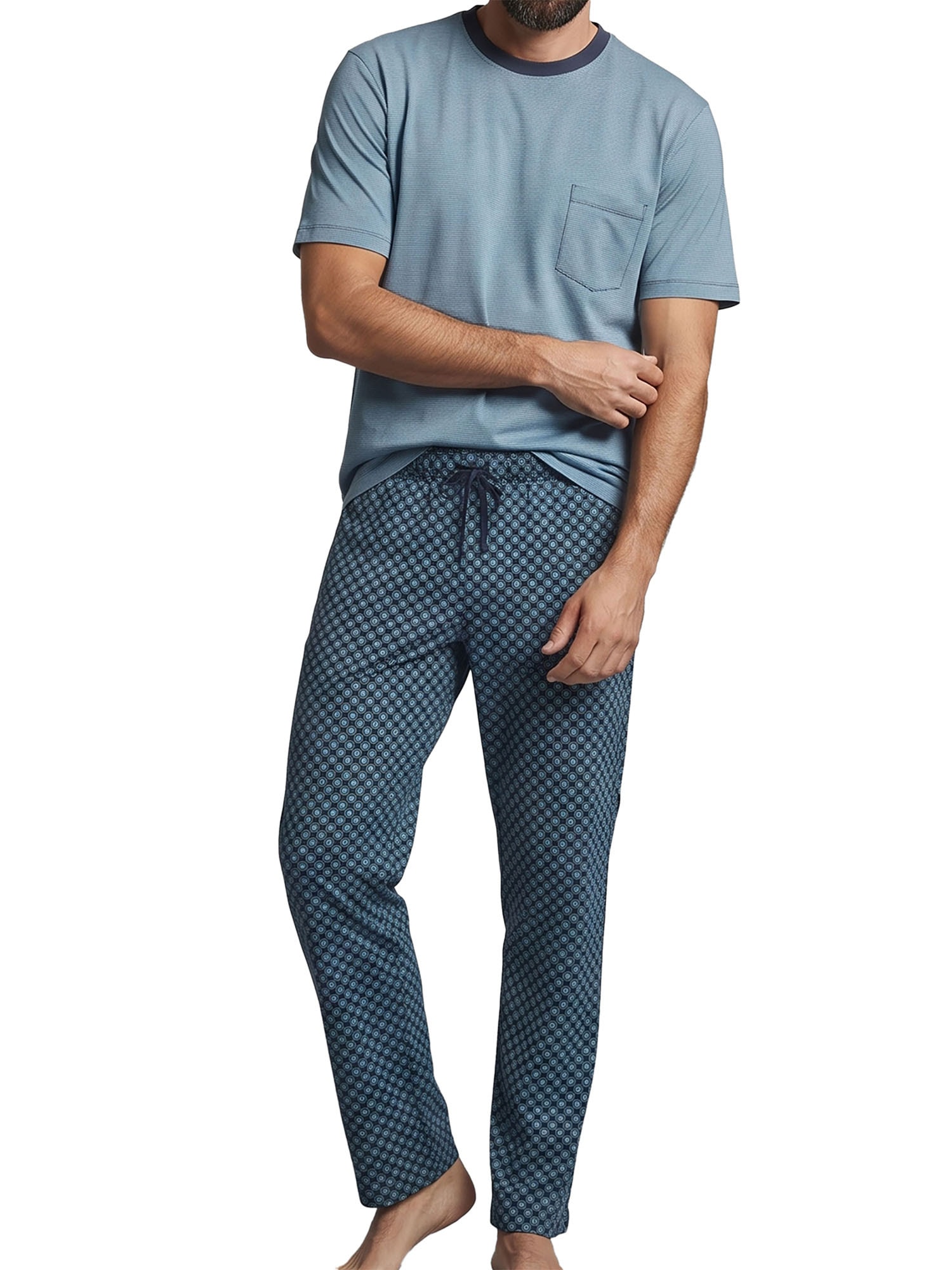 Ammann Pyjama »Herren T-Shirt, lange Hose Night & Relax« 1 Stk.