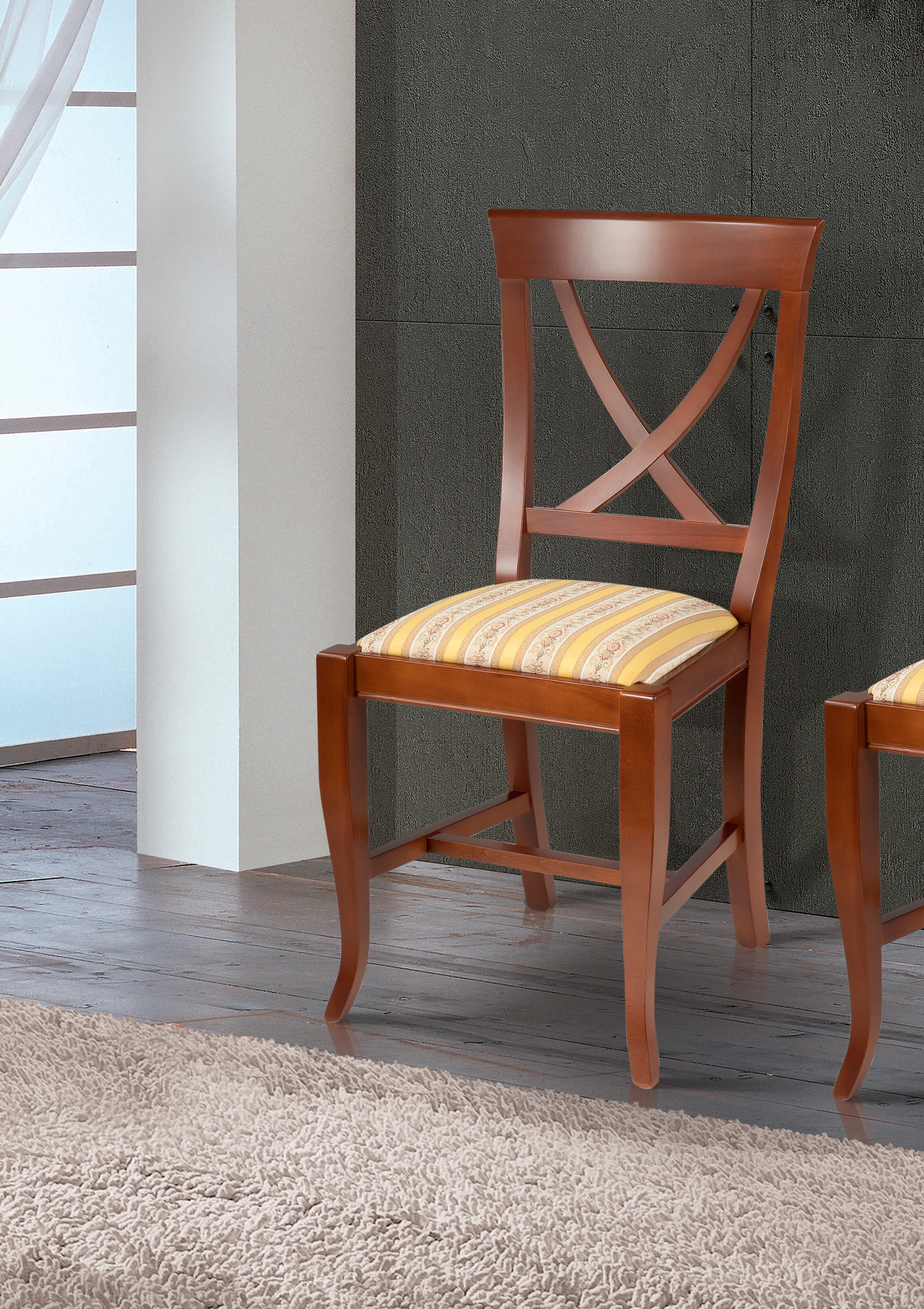 Home affaire 4-Fußstuhl "Sofia" () 1 Stk. Baumwolle  Polyester Breite 44 cm günstig online kaufen